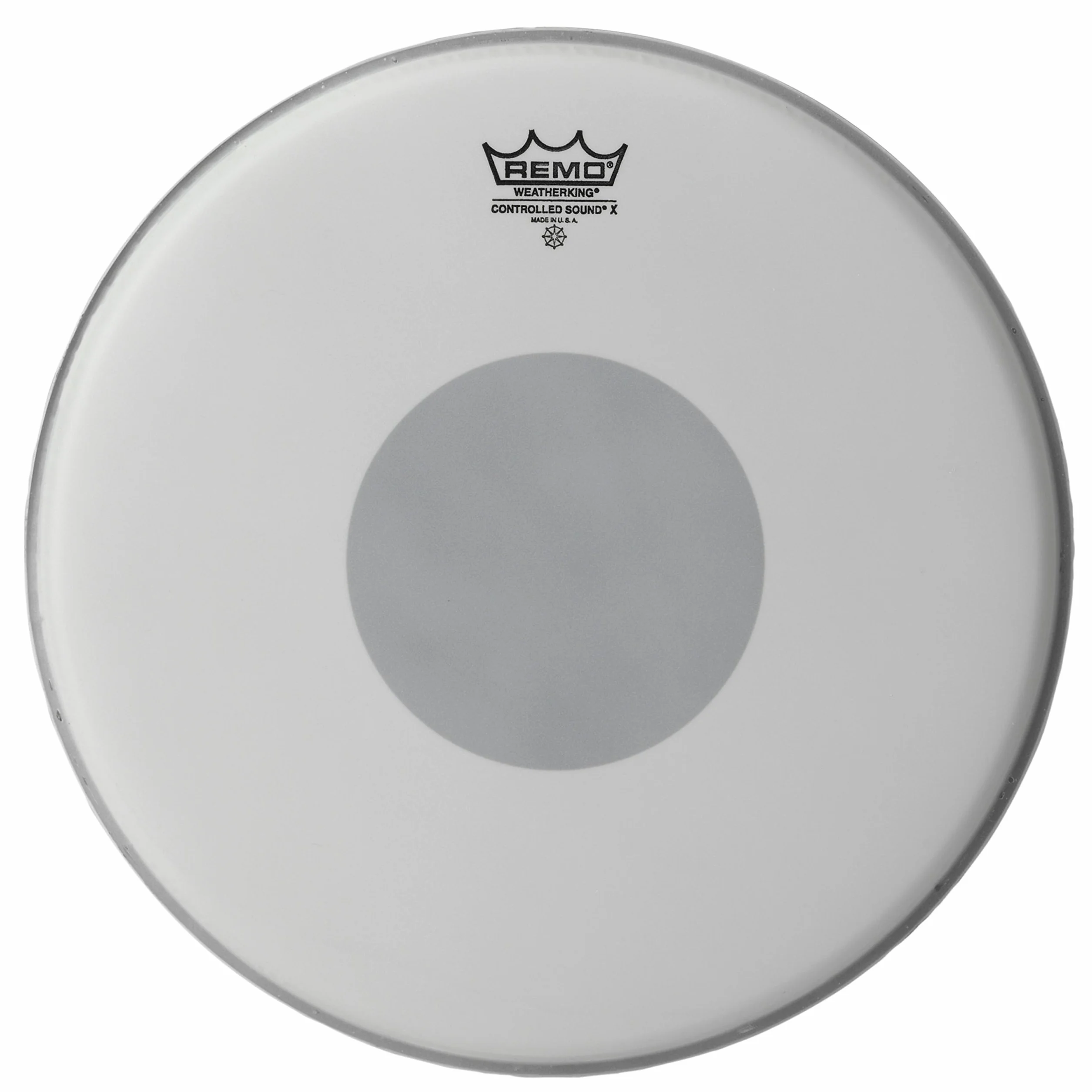 Parche de batería Remo Controlled Sound X Blanco rugoso Black Dot en la parte inferior del parche - 14" - CX-0114-10
