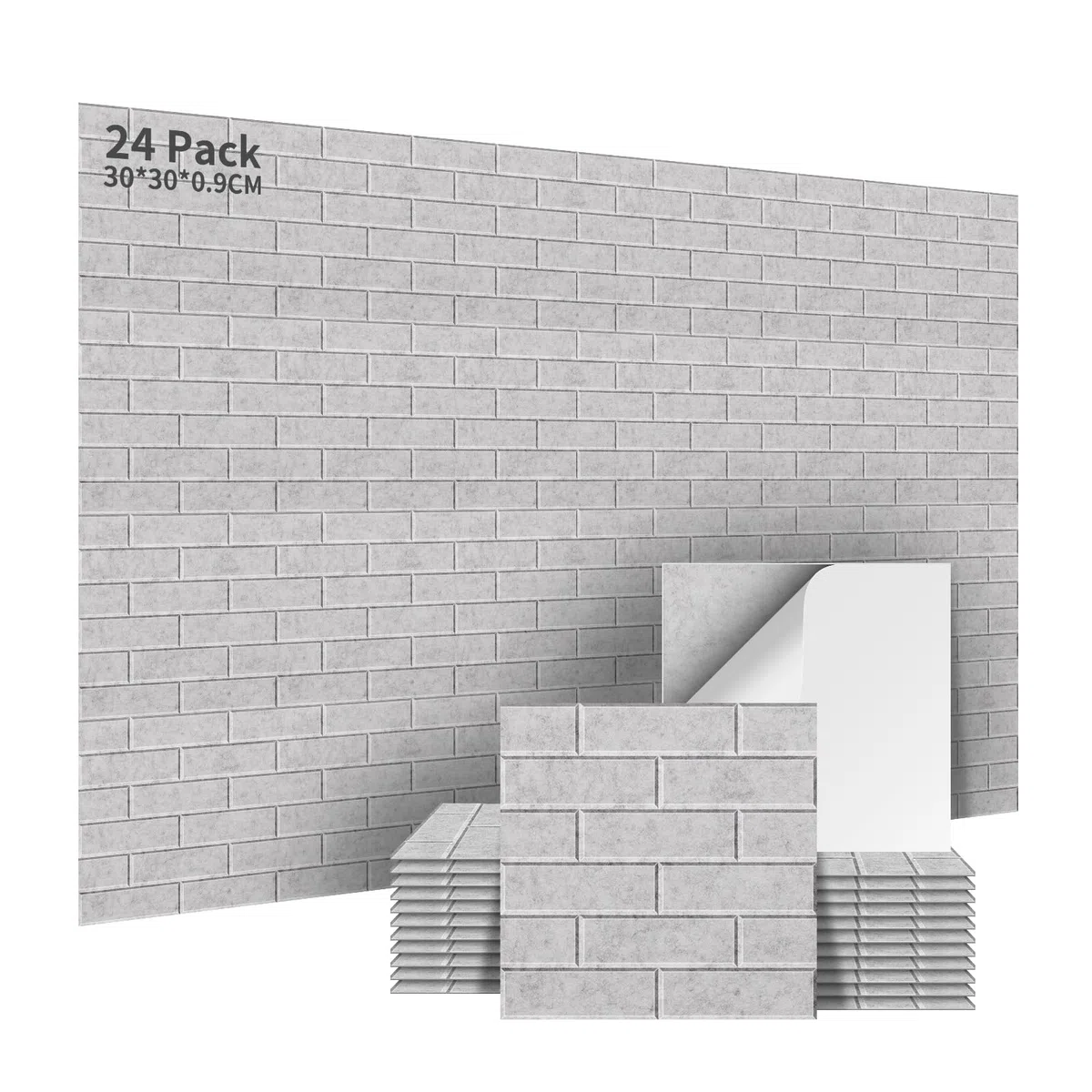 Paneles Acústicos Autoadhesivos 24 Piezas, 30x30x0.9cm Paneles Acústicos Decorativos, Tratamiento Acústico y Decoración Pared para Estudio Grabación, Deko Gaming, Estudio, Plata