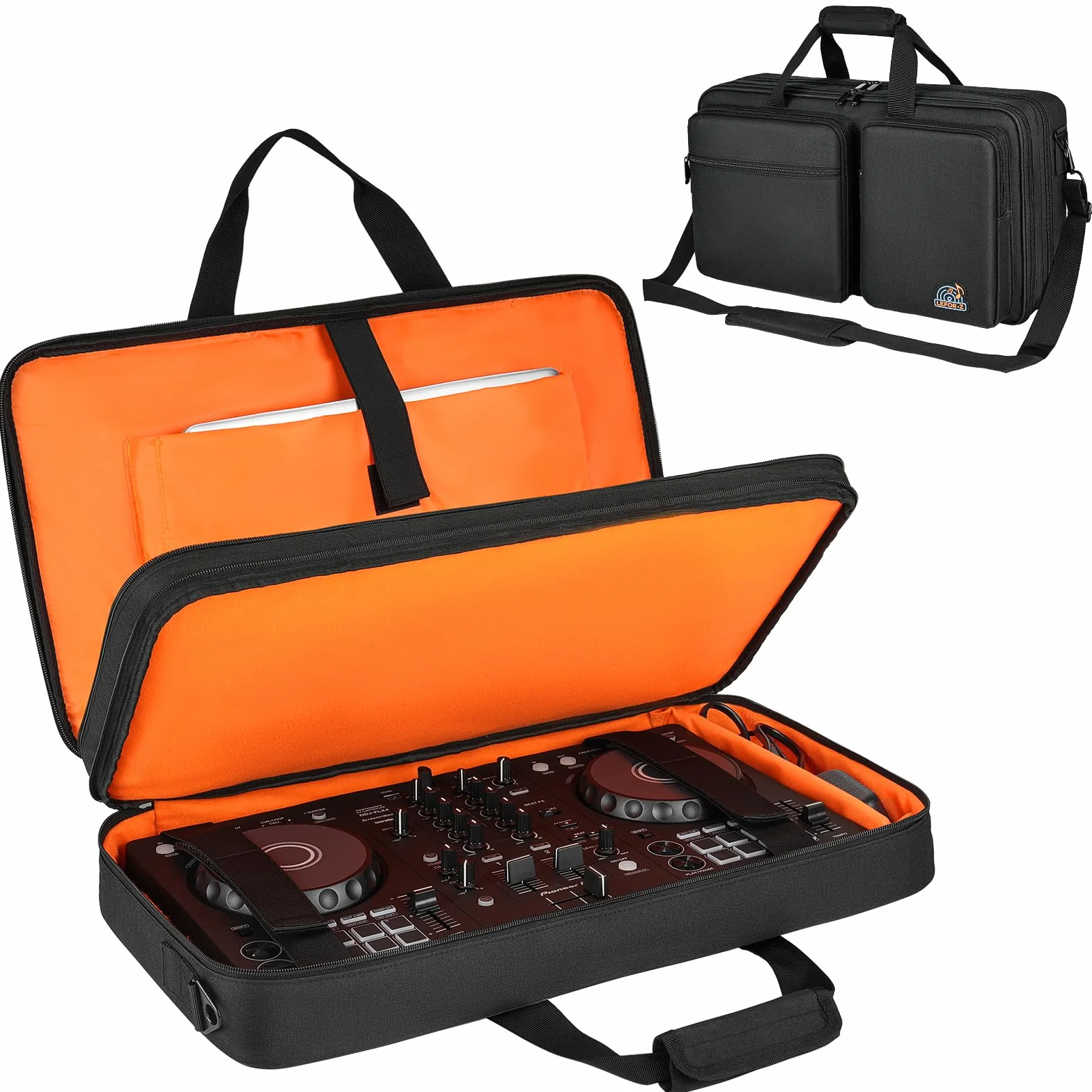 Funda para controlador de DJ compatible con Pioneer DDJ-FLX4/DDJ-REV1/DDJ-400/DDJ-SB3/DDJ-RB, bolsa de almacenamiento acolchada para controlador de DJ que se ajusta a Numark Mixtrack Pro FX/Platinum