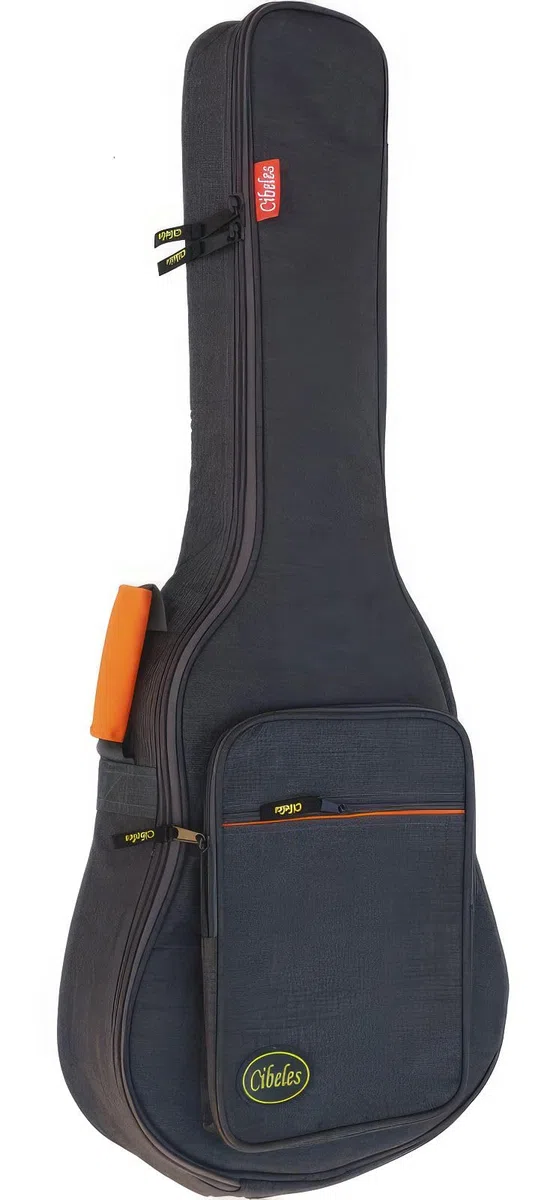 cibeles Funda de 96cm para Guitarra clásicade para CADETE 3/4 y Tiro 61 Acolchado 15mm, Espuma Alta Densidad (Gris)
