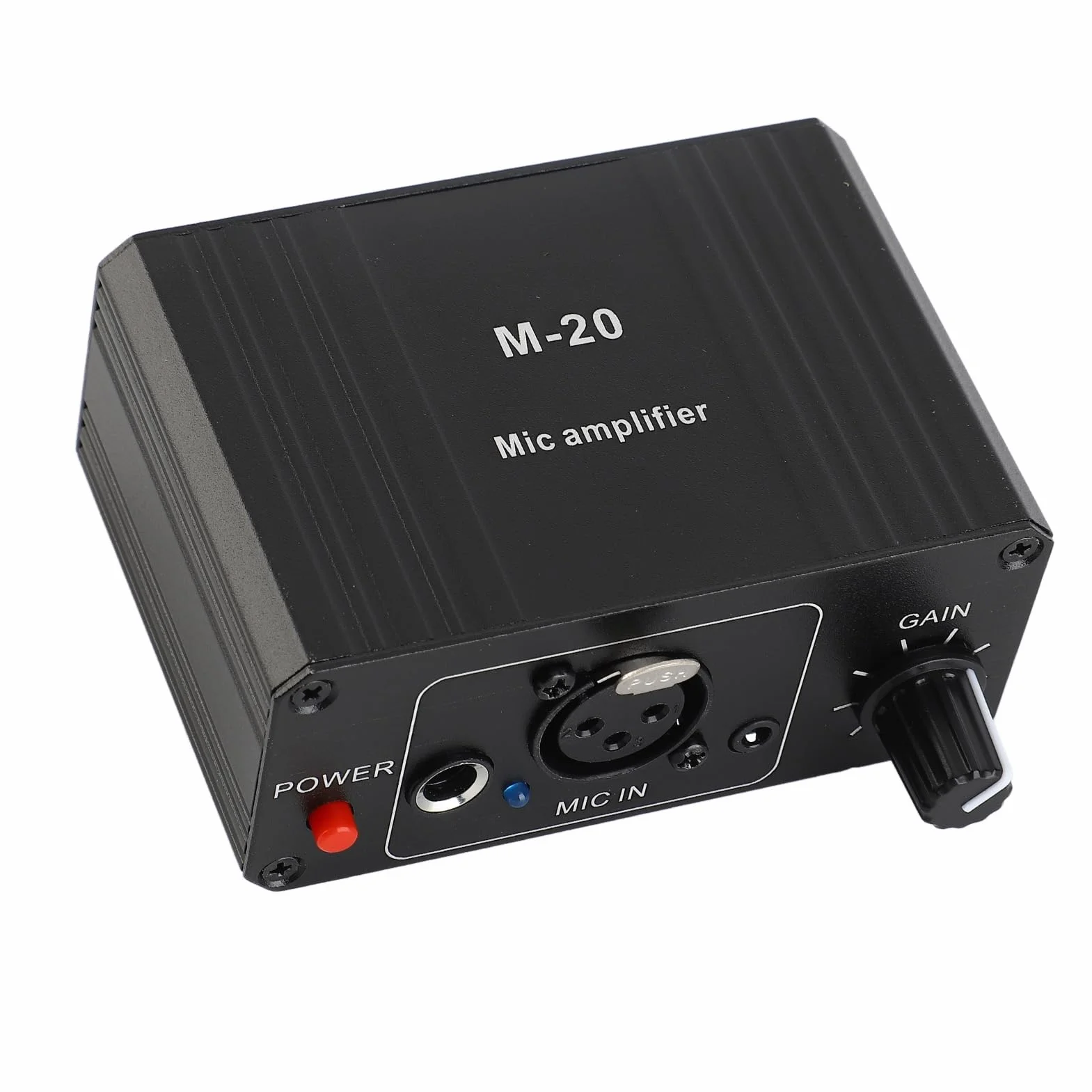 Preamplificador de Micrófono, Amplificador de Ganancia de Micrófono, Potencia Fantasma de 48 V, Salida XLR para Micrófono de Condensador Dinámico, Preamplificador de Micrófono
