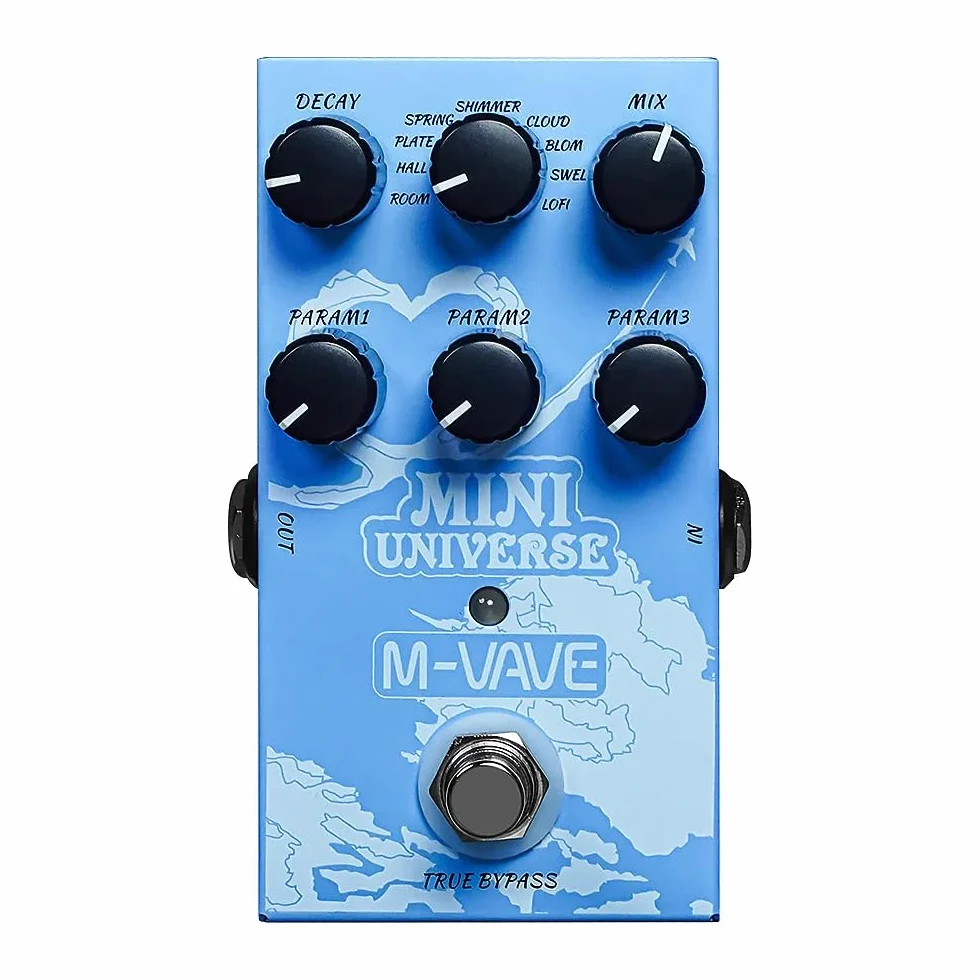 M-Vave Miniuni: 9 efectos de reverberación digitales en un pedal de guitarra