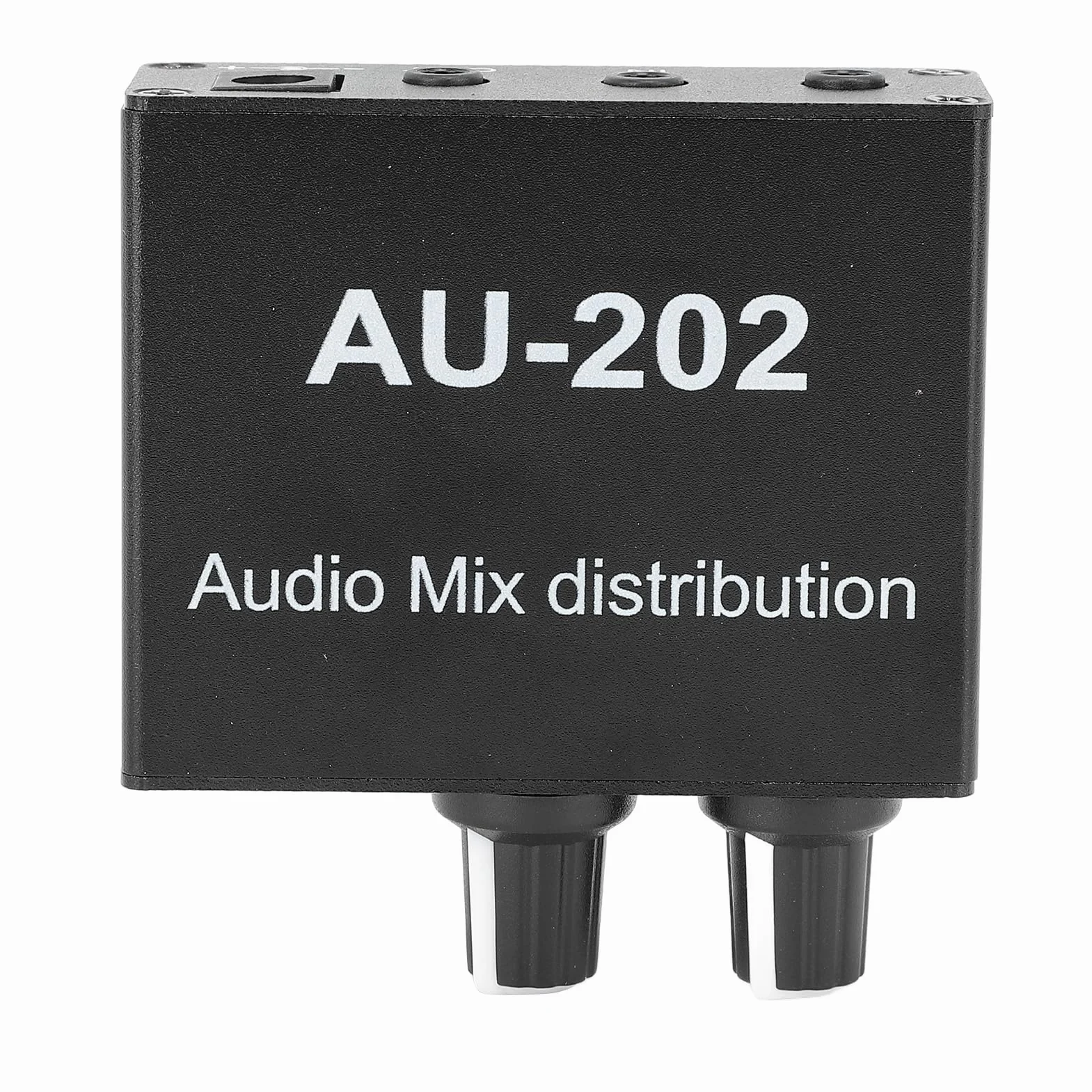 Mezclador Est¨¦reo 2 Canales, Entradas y Salidas 3,5 mm, Control Volumen Independiente, Bajo Ruido, Compatible con Auriculares, Alimentaci¨®n DC 5-24V