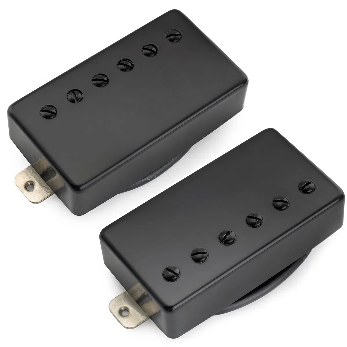 Musiclily Pro LP-CMHA Alnico 5 Pastillas Humbucker Cubierta Mástil Puente Set 7,5K/16K para Guitarra Eléctrica tipo LP, Negro