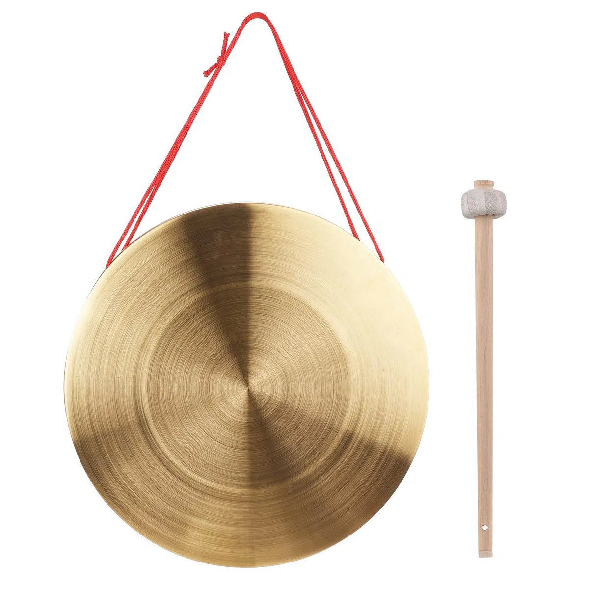 ACAGALA 30 cm mano gong platillo latón cobre gong capilla ópercusión instrumento de percusión con martillo redondo