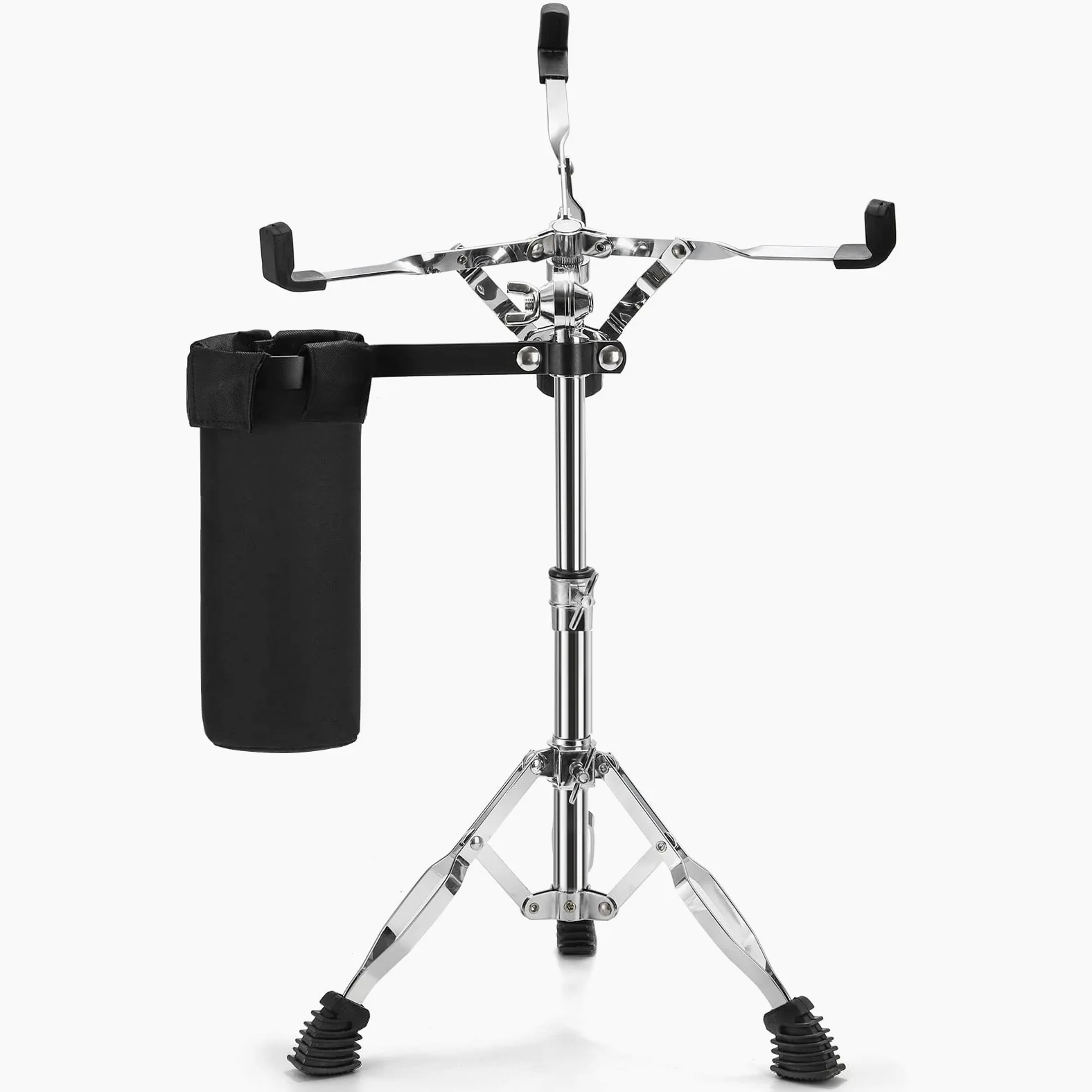 Youeon Soporte de tambor con soporte para baquetas, ligero y doble refuerzo, adecuado para cajas de 10 a 14 pulgadas, altura ajustable de 14,5 a 23 pulgadas, para principiantes