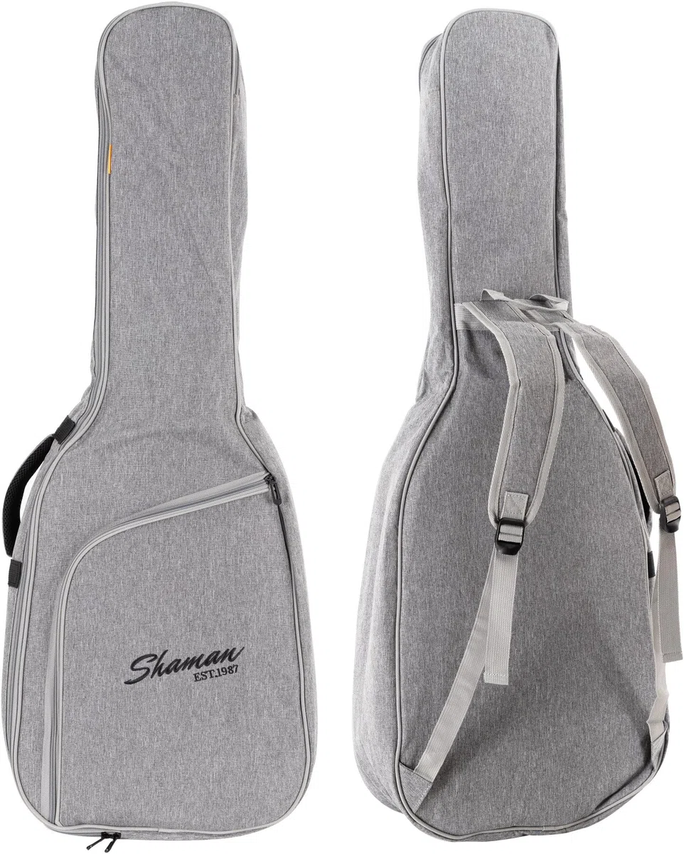 Shaman KGB-103 GY Premium-Line Funda para Guitarra clásica, Exterior Resistente al Agua y desgarros, Correas Mochila Acolchadas Ajustables, Bolsillo Frontal y asa Reforzada.