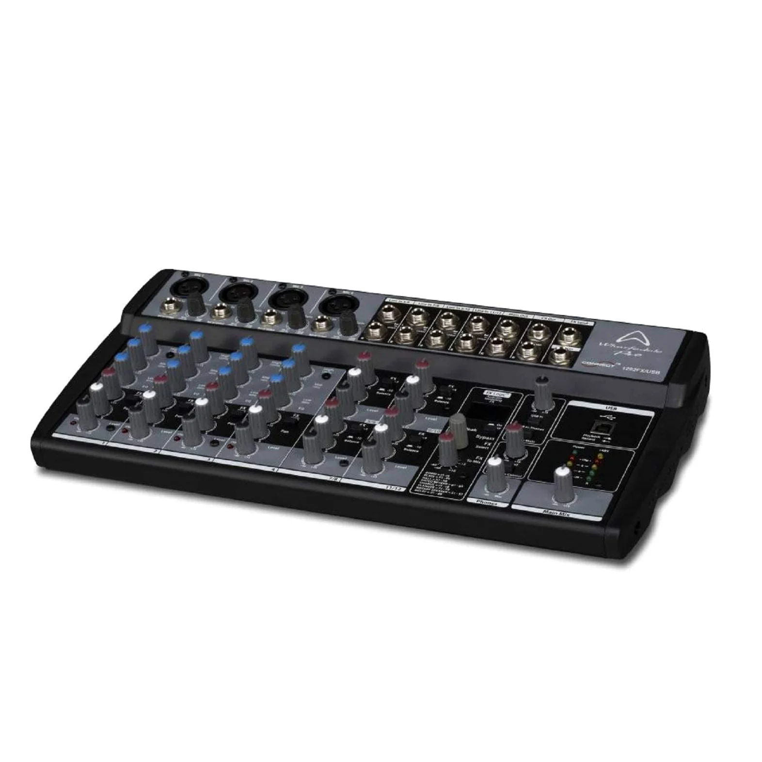 Wharfedale Pro 1202FX/USB - Mezclador para DJ (16 Bit, 6,3 mm) Negro
