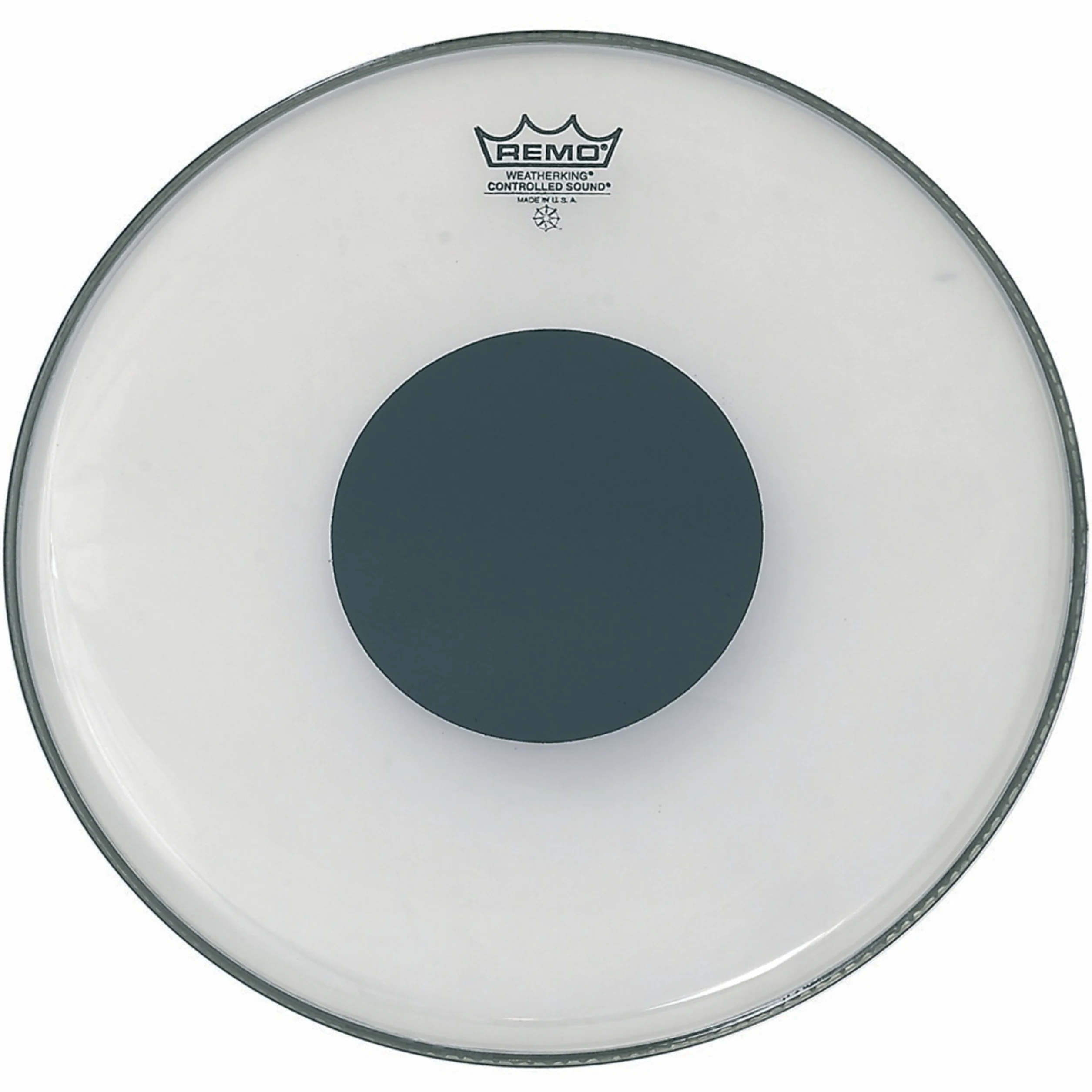 Remo parche de batería CS Ambassador transparente con Black Dot en la superficie del parche bombo 22" – CS-1322-10