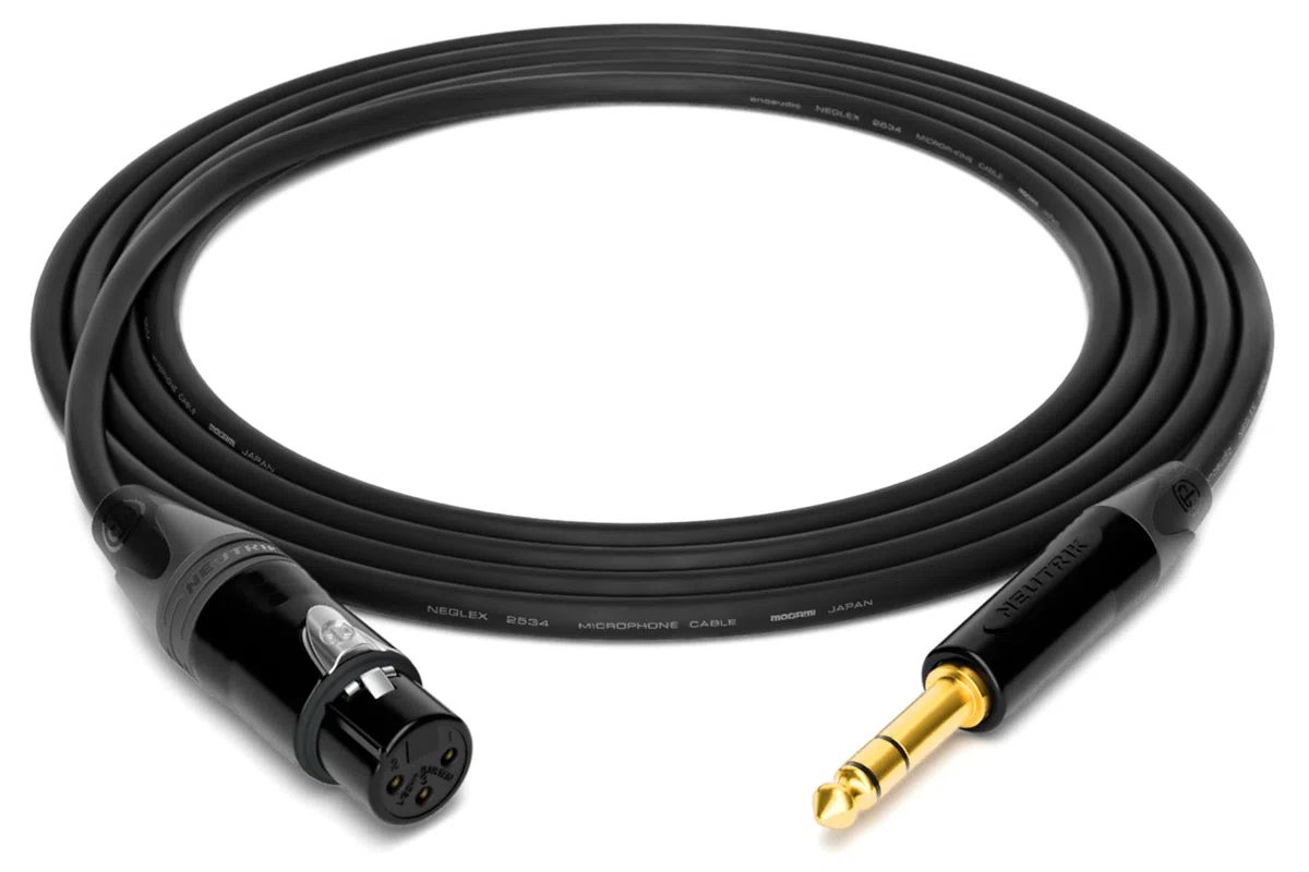 enoaudio Mogami 2534 Quad profesional Cable balanceado | Neutrik XLR hembra – 6,3mm TRS | HiFi - 1,0 m