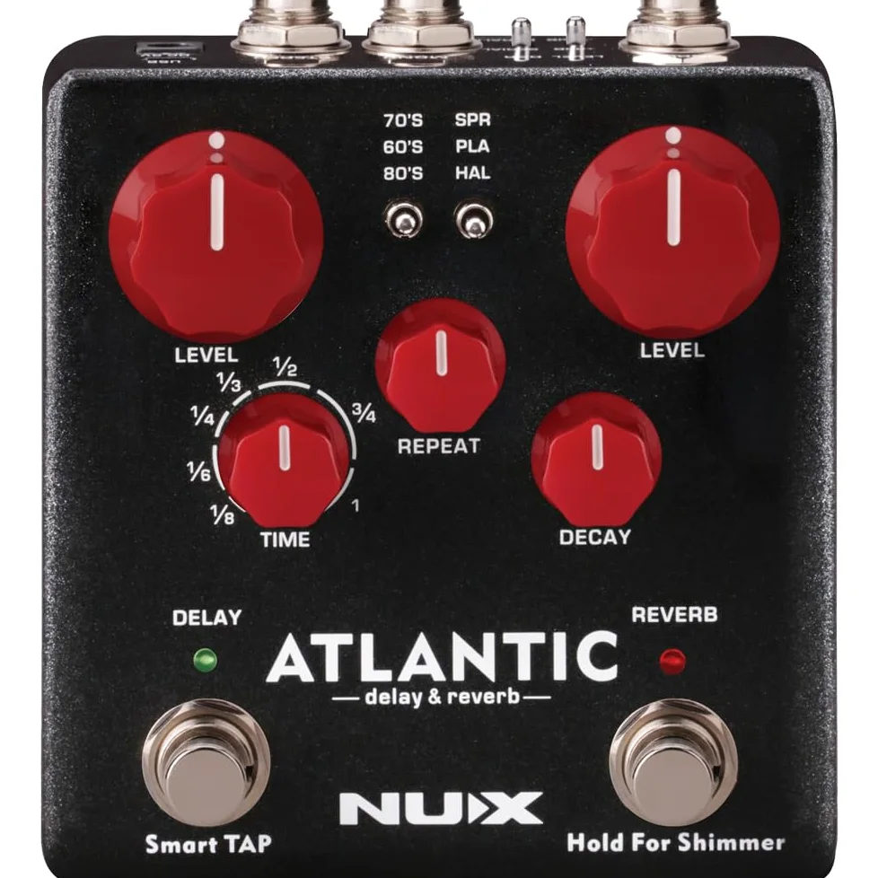 Pedal de retardo y reverberación NUX Atlantic Delay 3 modos