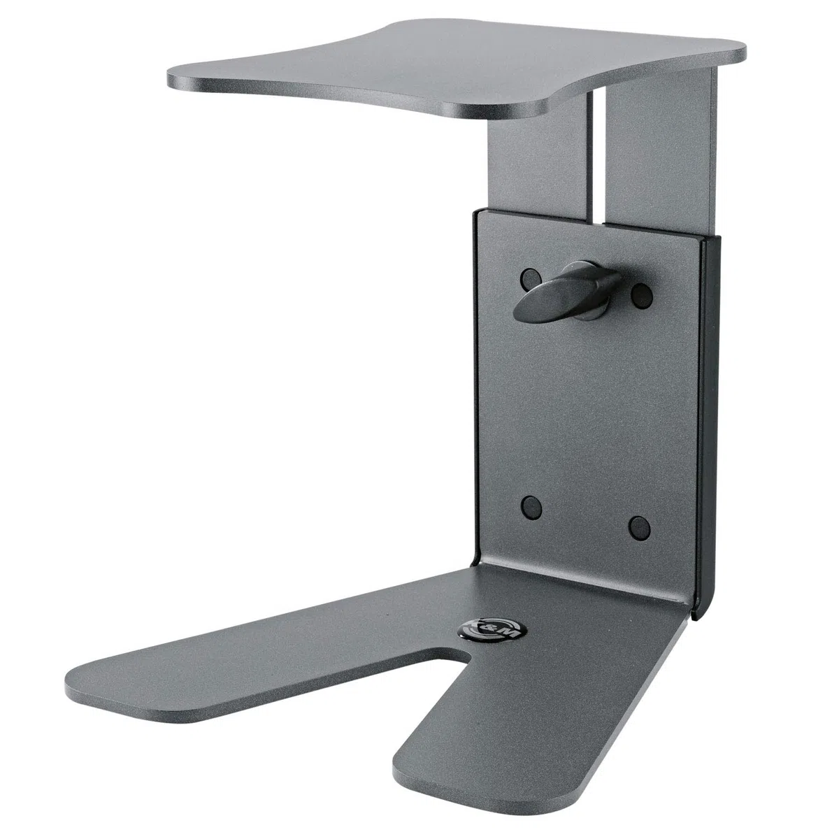 K&M 26772 Soporte de escritorio para monitor gris basalto, en acero - soporte regulable en altura con un diseño innovador