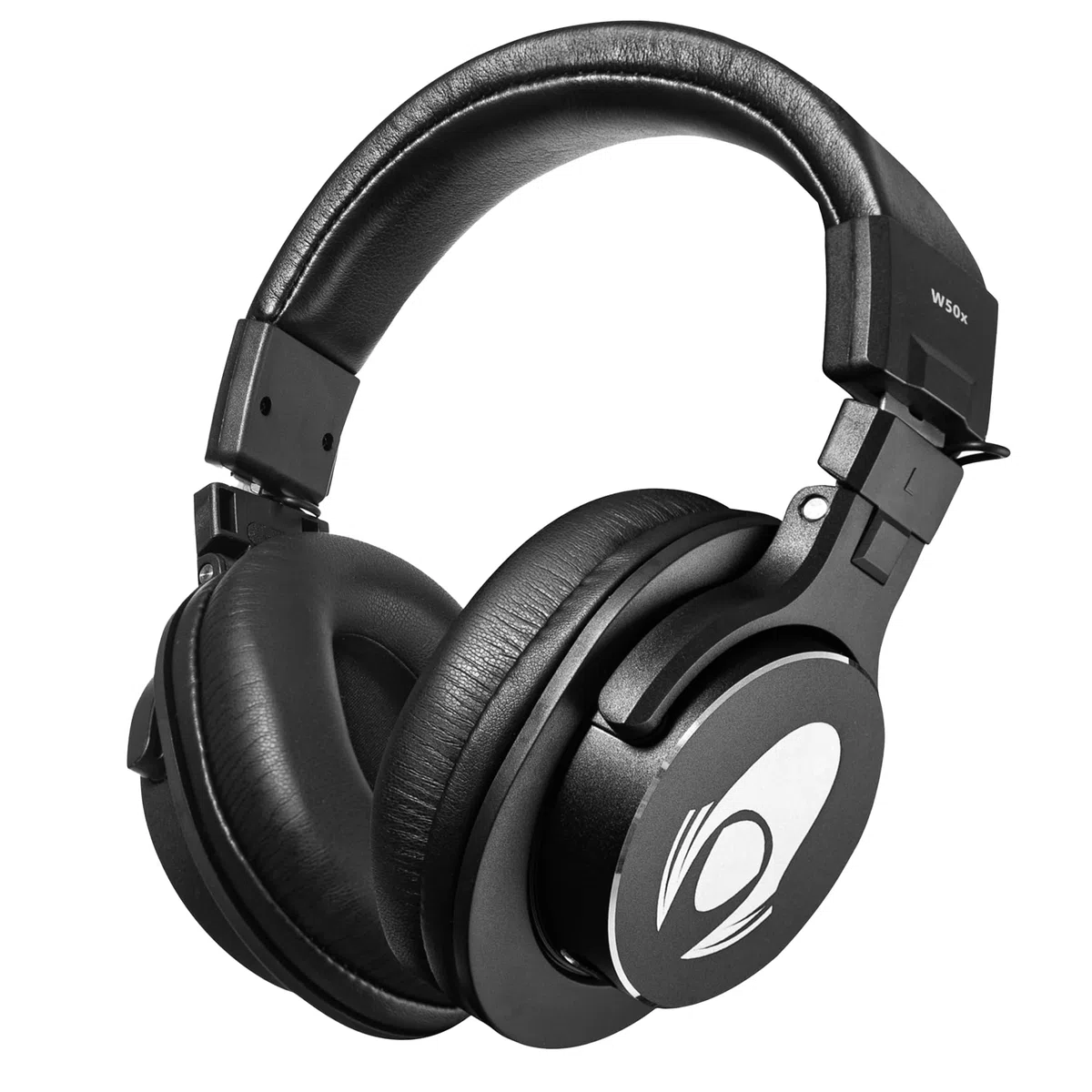 Talomen W50X Auriculares DJ con Cable de ruido,Auriculares de estudio para dj,auriculares con 50mm Controladores, 3.5 y 6.35mm Conector de Audio para PC AMP Grabación de Teléfono Piano Guitarra, Negro