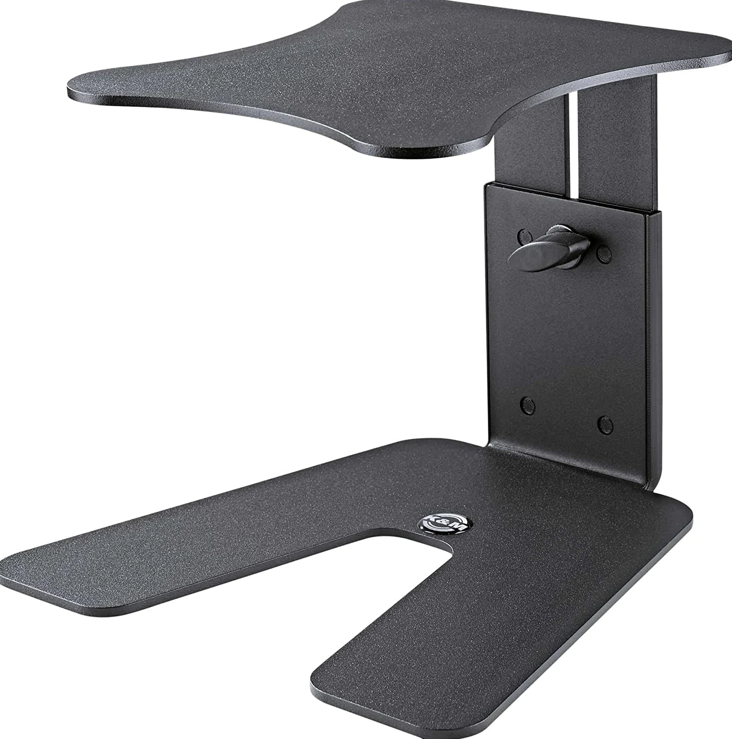 K&M 26774 Soporte para monitor de sobremesa, negro, acero - soporte de altura regulable con diseño innovador