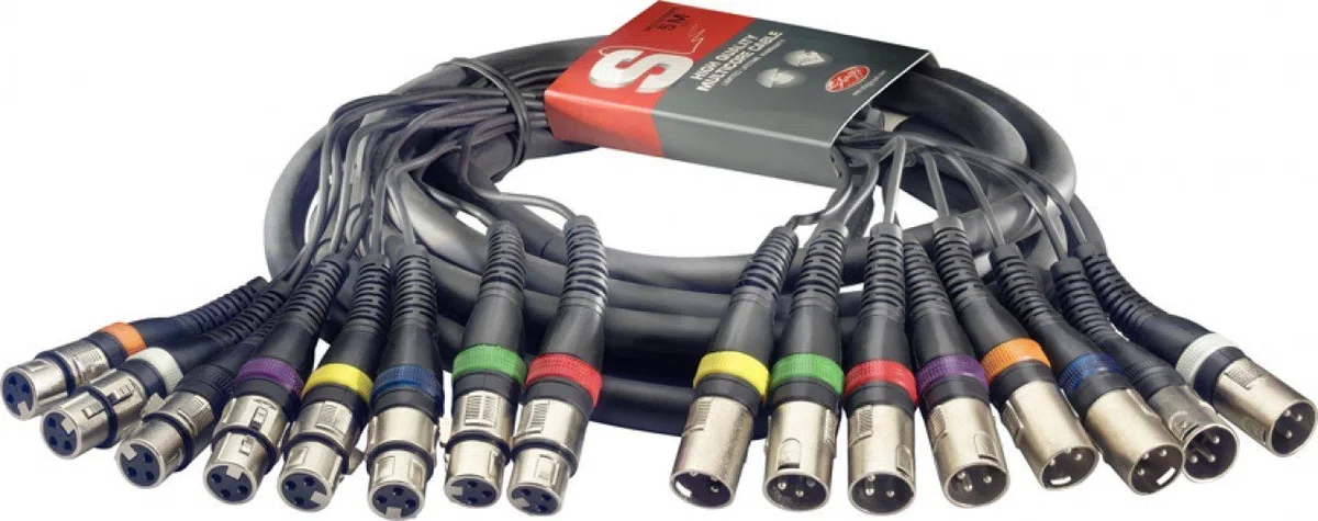 Stagg SML5/8XF8XM E - Cables multinúcleo de 5 m