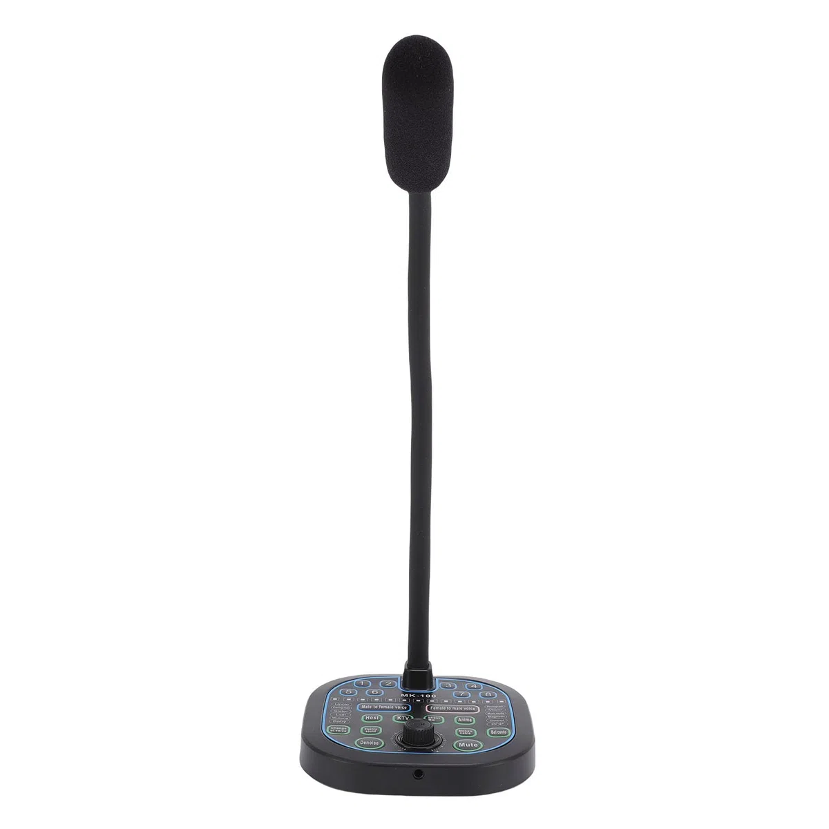 Naroote Cambiador de Voz con Micrófono de Mano, 16 Efectos de Sonido para Grabación de Juegos, Teléfono, Computadora, PC, Portátil, Cambiador de Voz ABS Negro Portátil con 16 Modificaciones de para