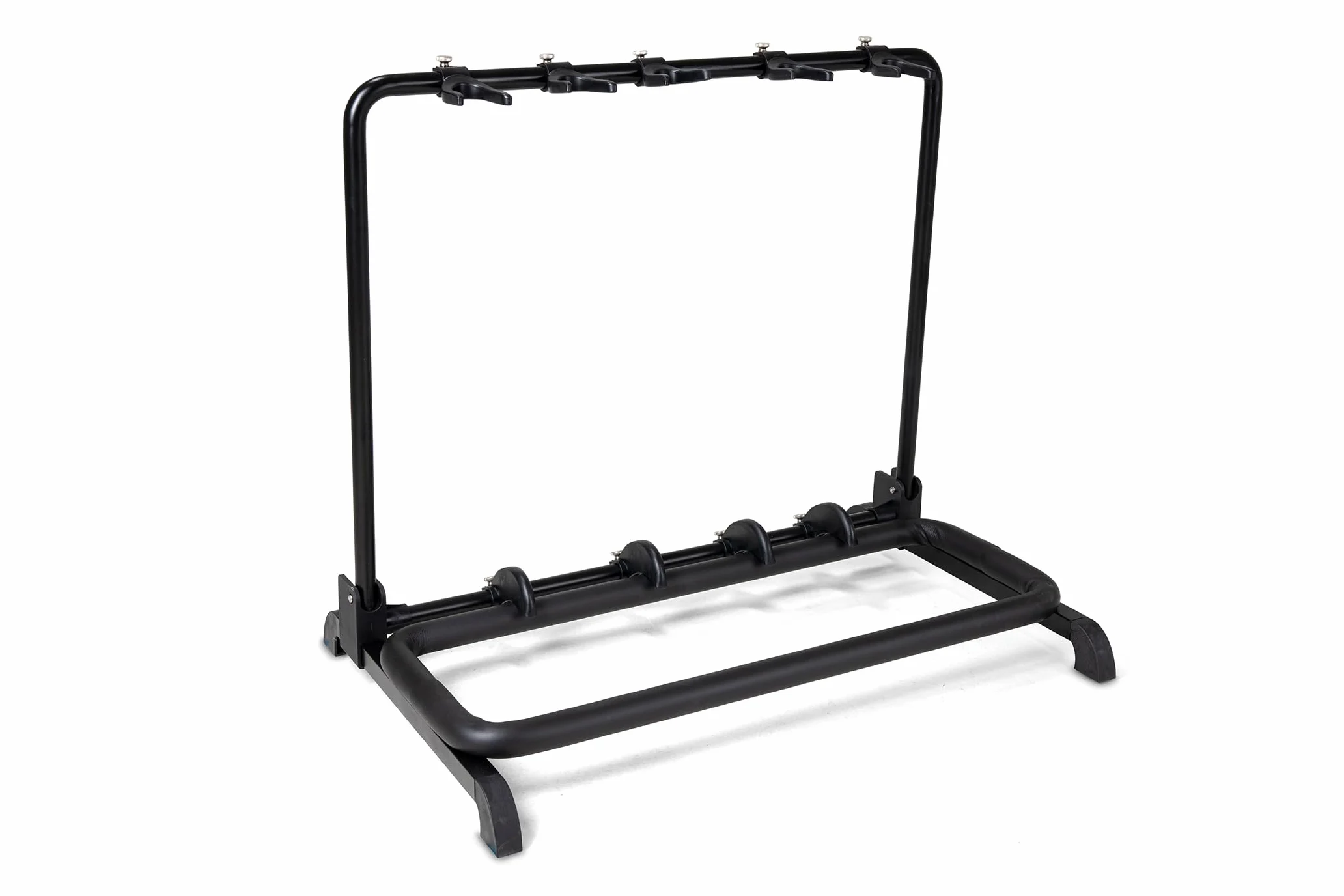 GEWA soporte para guitarras multisoporte - para 5 instrumentos - ajustable - también para guitarras Roundback, negro, GS-105B