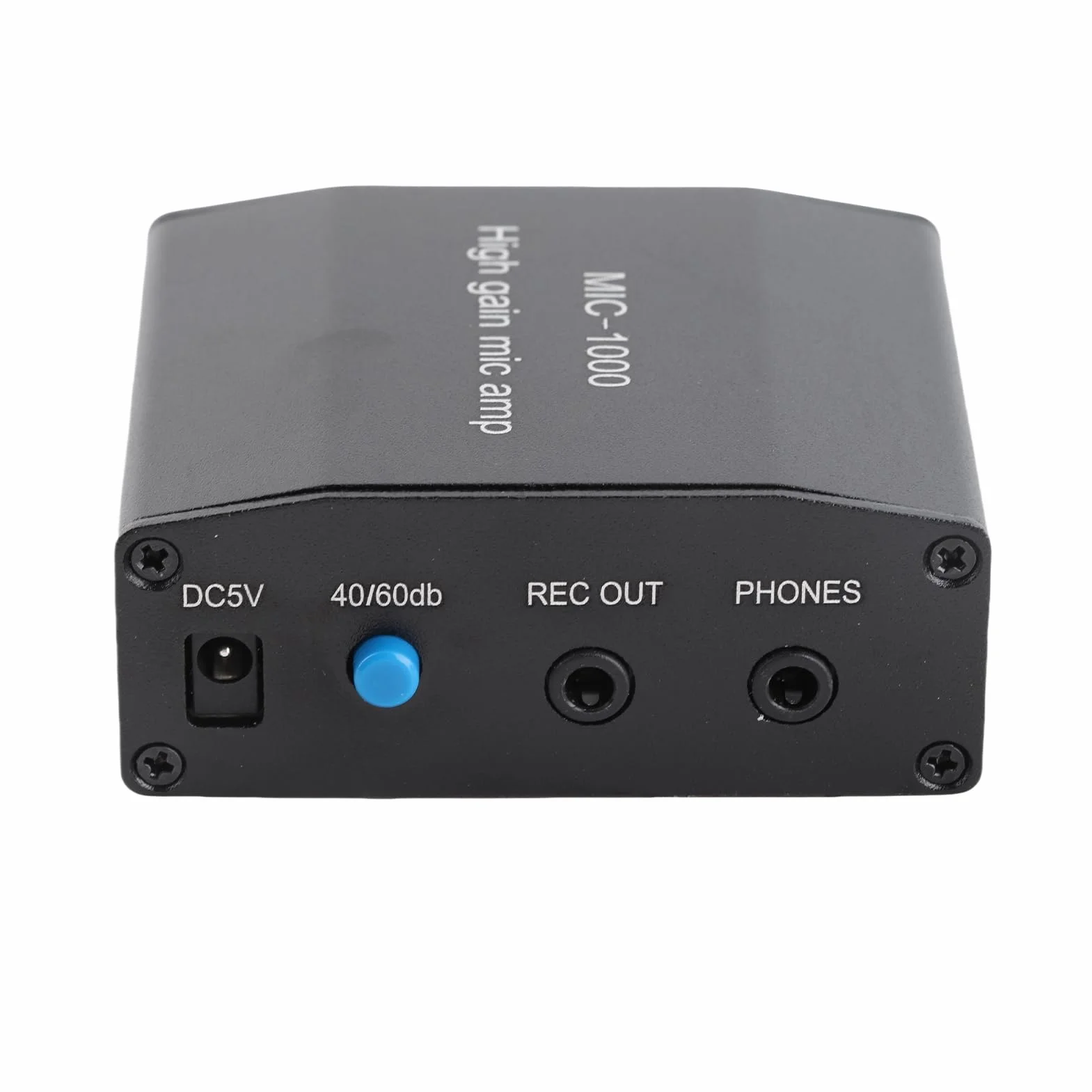 Amplificador de Micrófono Fuente y Acondicionador, Micrófono para Amplificador de Audio, Juego de Accesorios de Amplificación de Alta Ganancia 1000 Veces, Preamplificadores