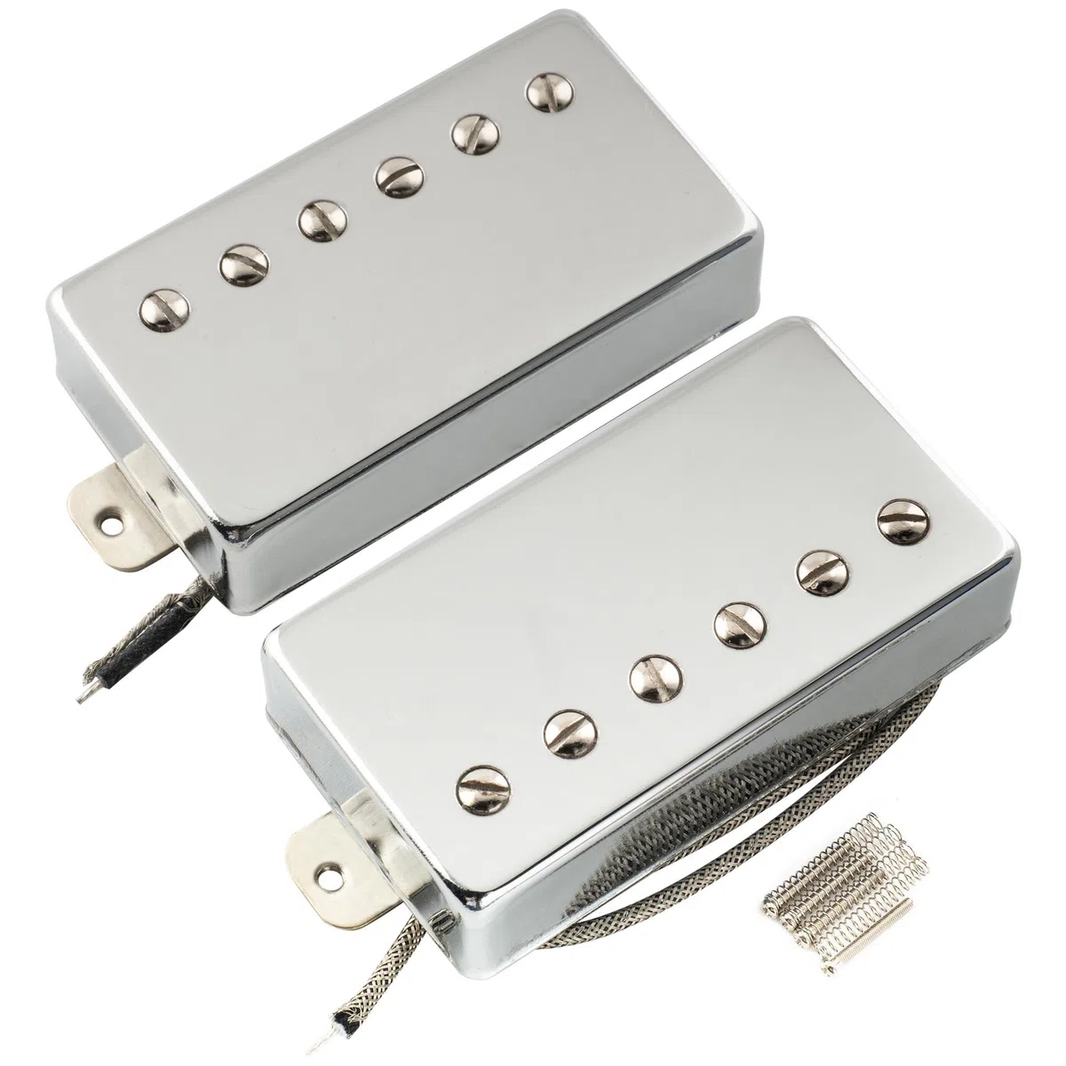 Musiclily Pro LP-CBLA Alnico 5 Cubierta Pastillas Humbucker Mástil Puente Pickups Set 7,8K/8,8K para Guitarra Eléctrica Les Paul SG Style, Cromado
