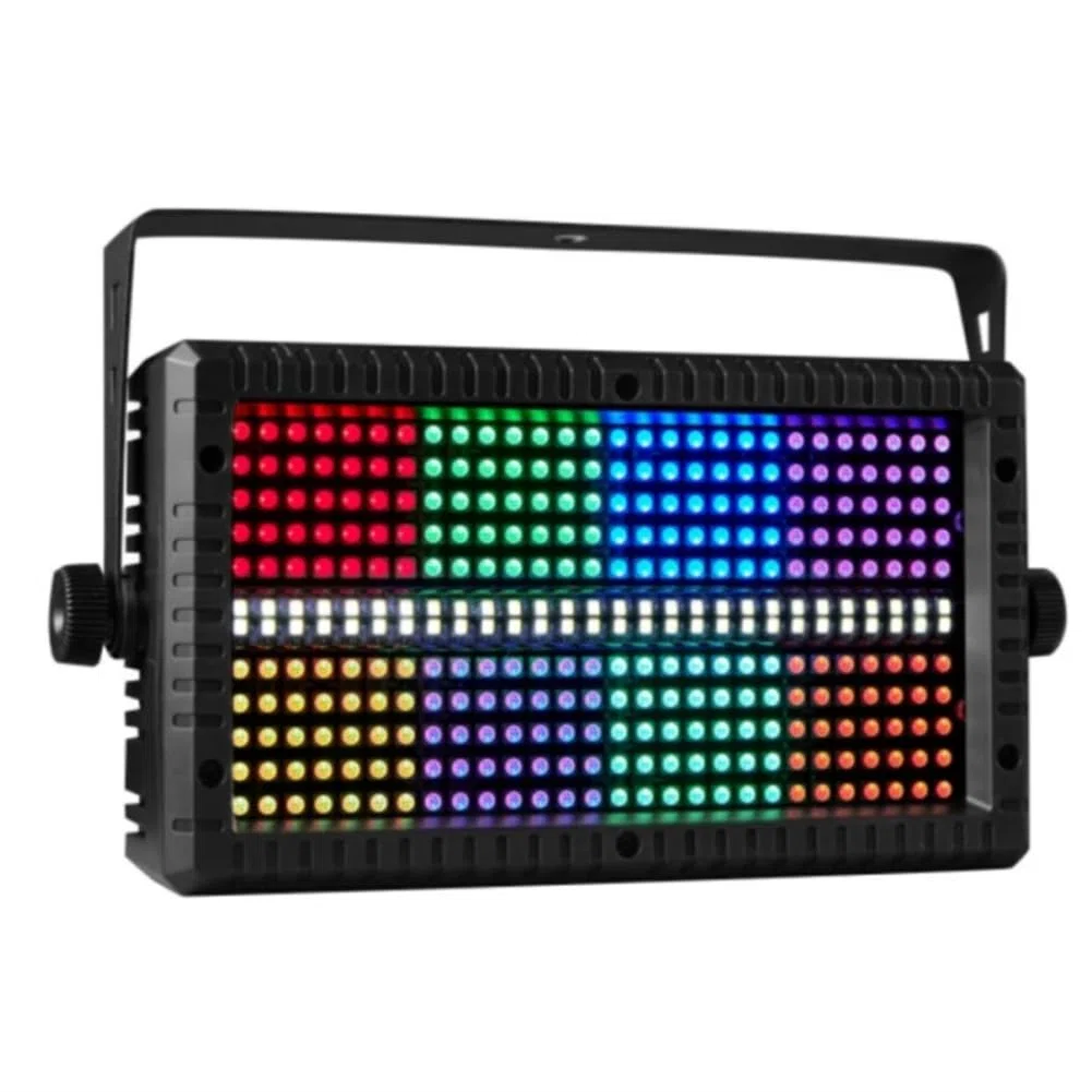 60W Mni LED Estroboscópico RGB 3 en 1 8 Particiones + 8000K 4 Particiones Super Brillante DJ Wash Bar Etapa Estroboscópica Enchufe de la UE