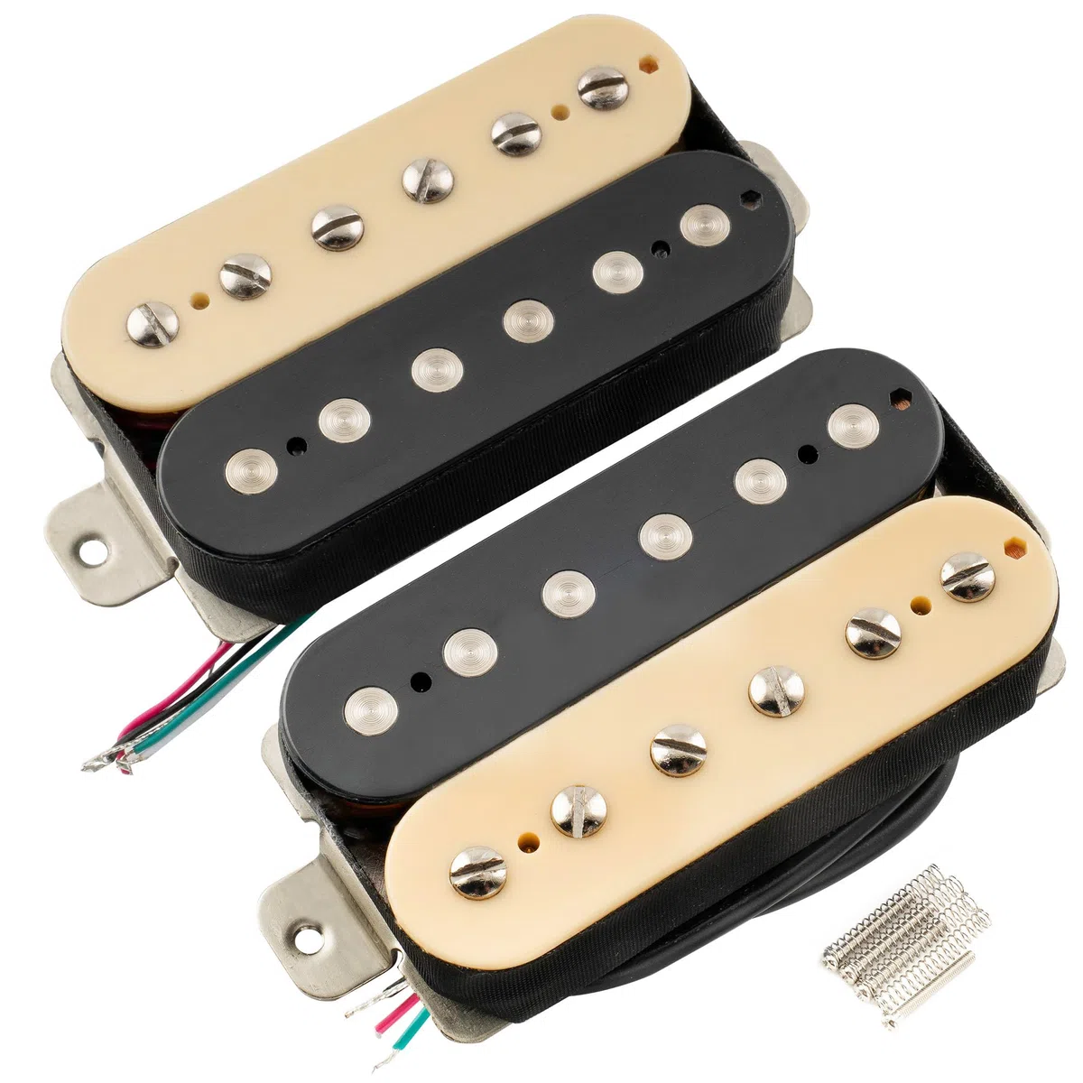 Musiclily Pro LP-OMHA Alnico 5 Pastillas Humbucker Mástil Puente Pickups Set 7,5K/16K para Guitarra Eléctrica, Zebra