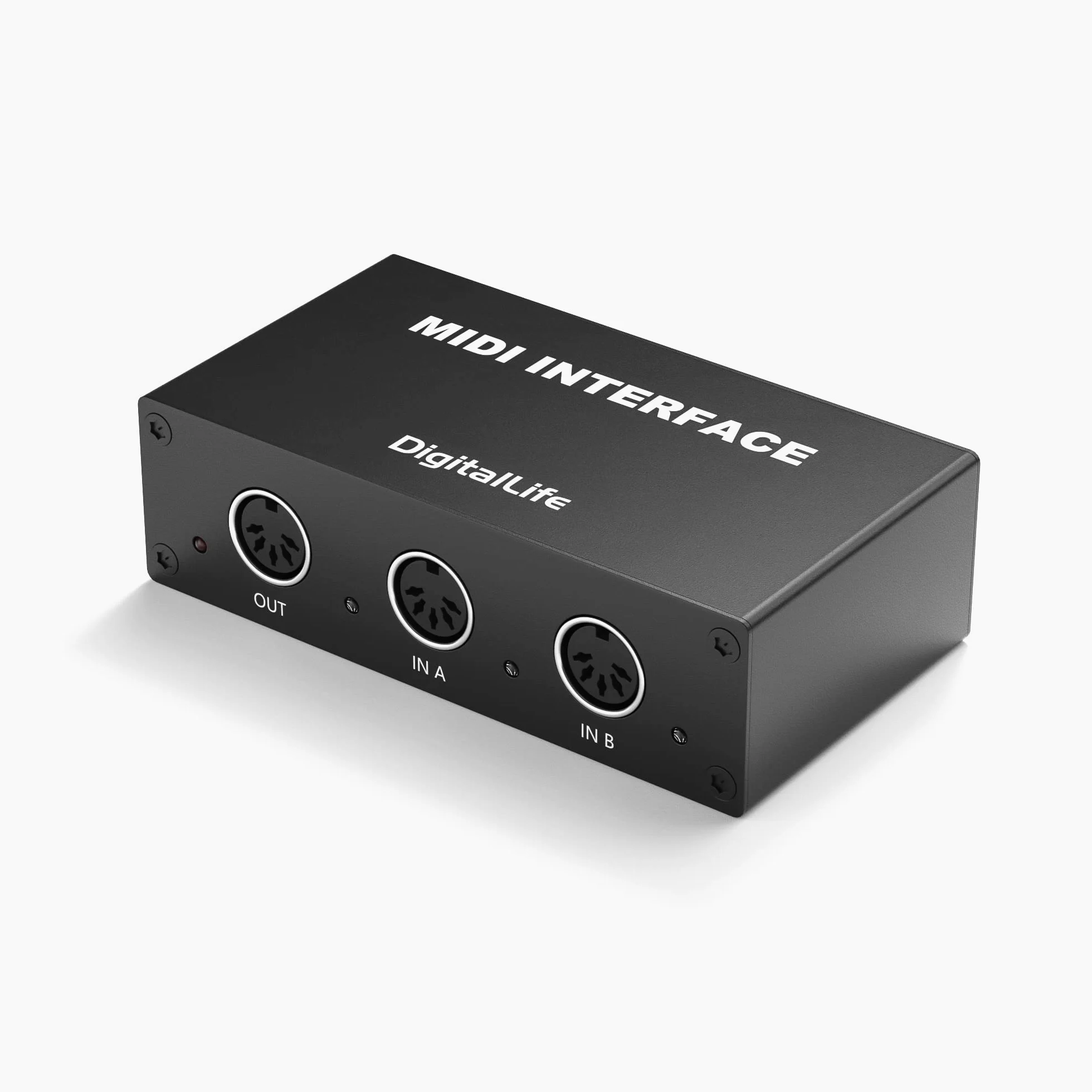 DigitalLife SynkMergeX Series | Caja MIDI Merger Autónoma 2 Entr./1 Sal., DIN de 5 Pines, Metal – Para Principiantes, Músicos de Estudio y Artistas en Vivo 【M2, 1 Ud./Pack】