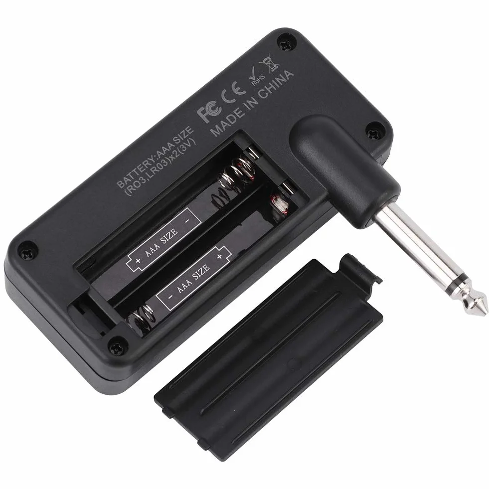 Amplificador de Guitarra ABS, Práctico Mini Amplificador para Bajo, Portátil Amplificador de Guitarra Eléctrica para Practicar en Casa Estudio Viaje