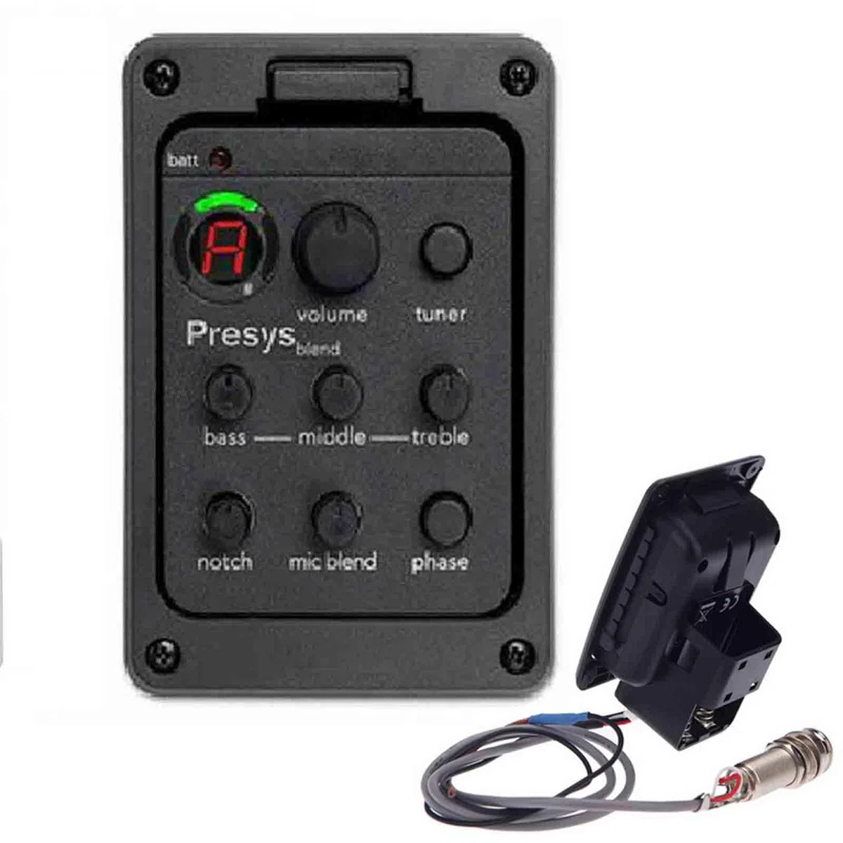 Preamplificador de Guitarra con EQ 3 Bandas, Pastilla Acústica, Ecualizador Integrado y Sintonizador de Recogida - Herramienta para Guitarra Acústica