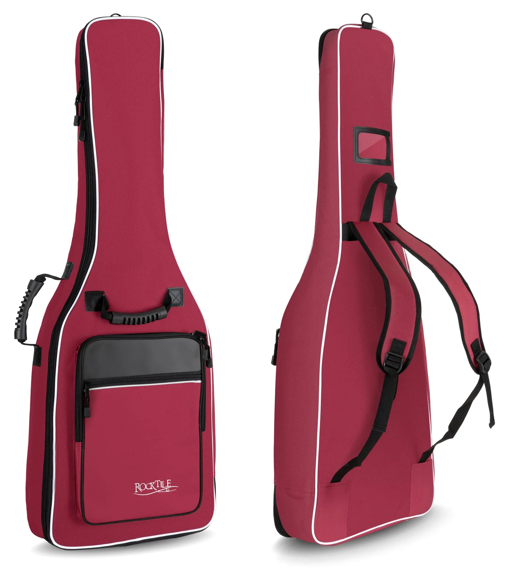 ROCKTILE Bolsa Guitarra clásica Correas Acolchadas Mochila Burdeos