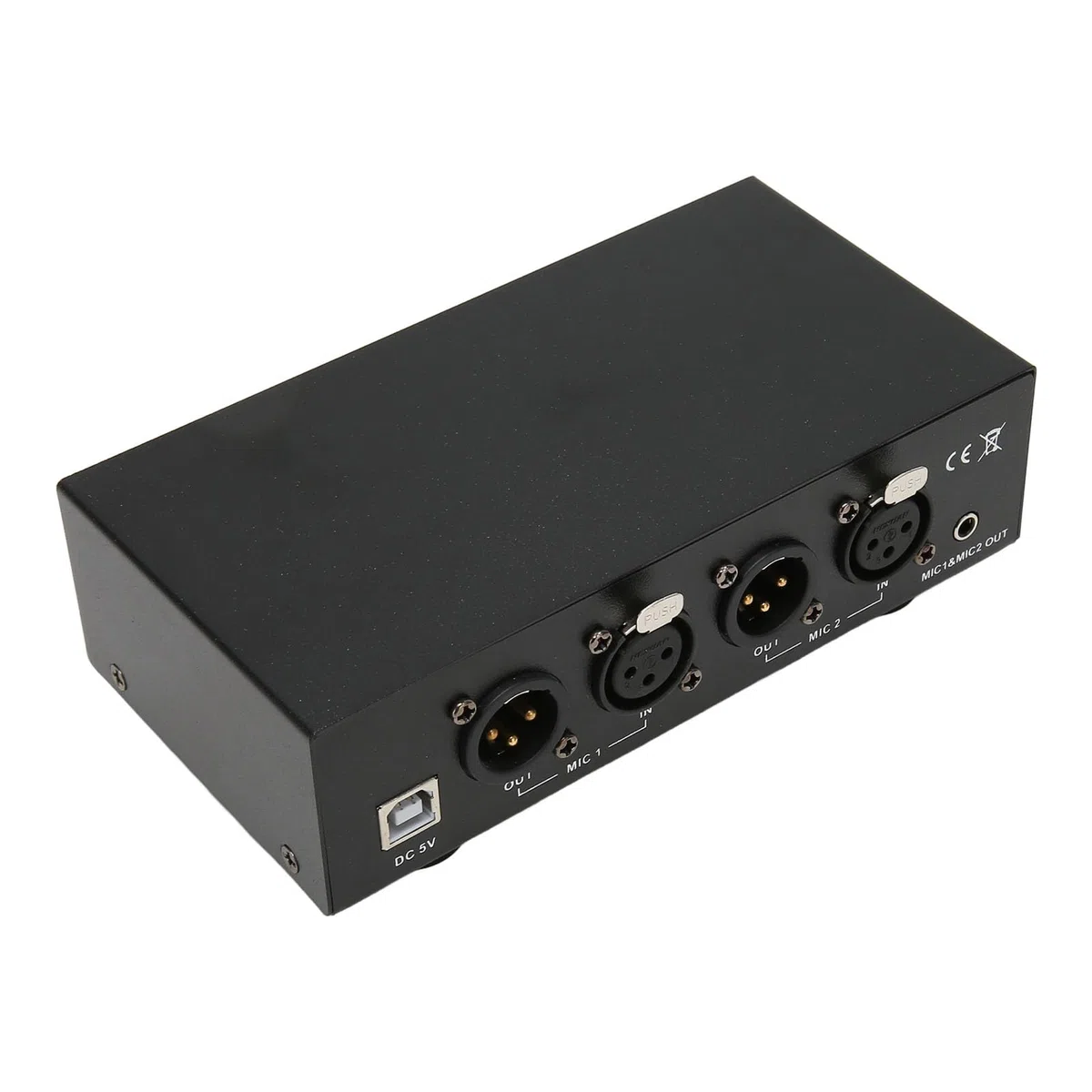 Fuente de alimentación 48 V, filtrado de paso bajo profesional con carcasa de hierro con cable XLR para cualquier equipo de grabación musical con micrófono a