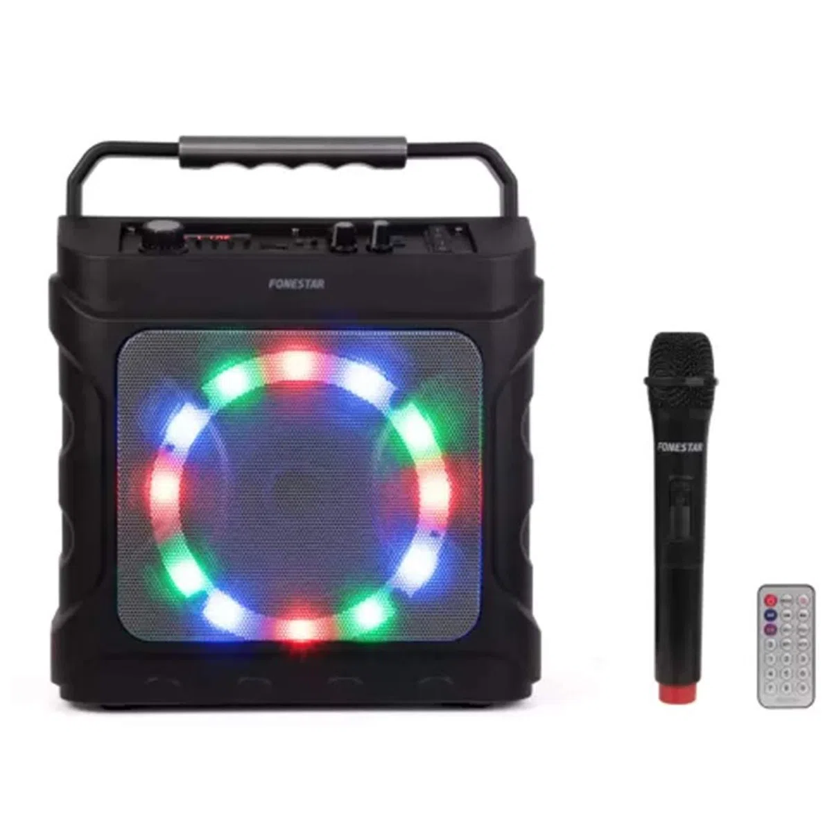 FONESTAR PARTYBOX Altavoz PORTATIL con Karaoke Negro