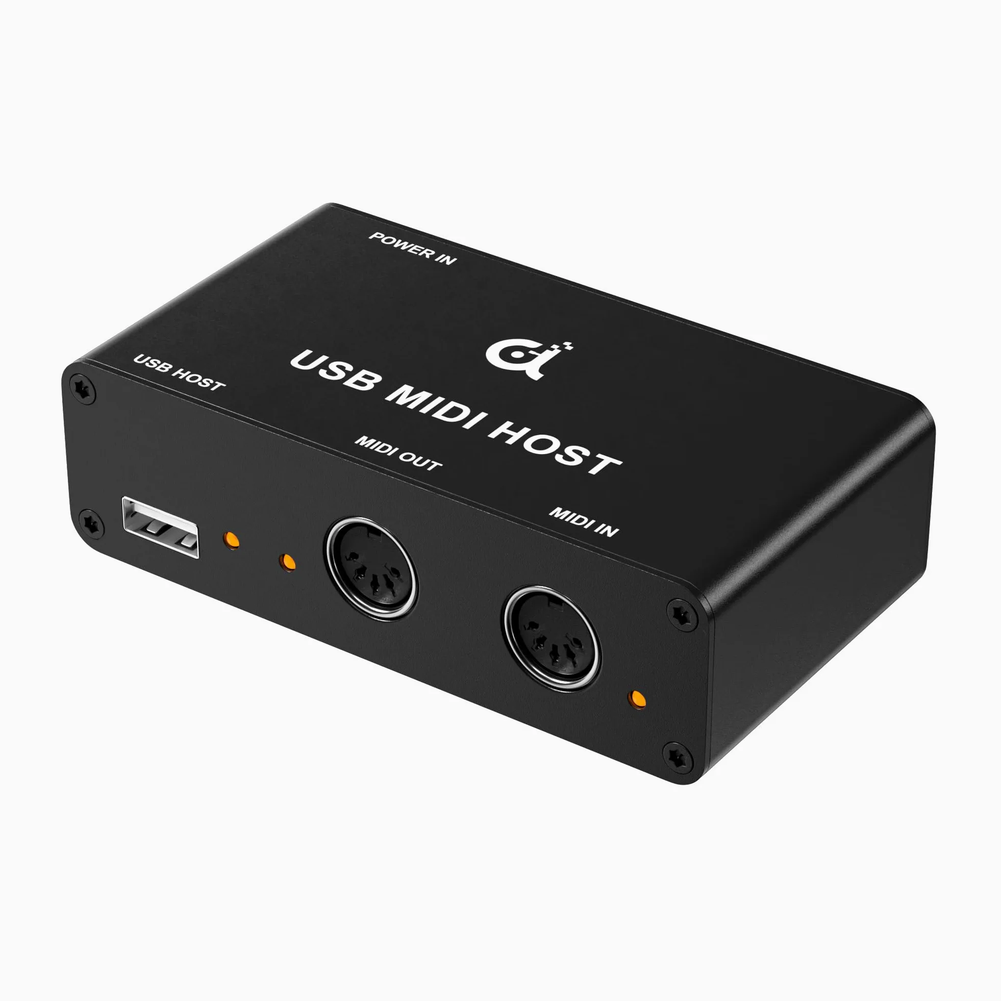 DigitalLife Serie BridgeCore | Interfaz MIDI USB Host Autónomo 1-In / 1-Out, DIN de 5 Pines, LED, Carcasa Metálica – Para Principiantes, Músicos de Estudio y Artistas en Vivo【Negro, 1 ud./paquete】