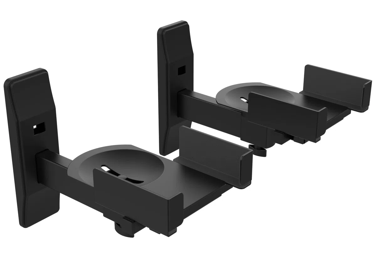 Audibax Neo STMW 2S Pareja Soportes de Pared - para Monitor Estudio y Altavoz - Rango Agarre 130x320mm - Ajuste versátil V15° x H180° - Metal Resistente - Ideal para monitores de 4, 5, 6 Y 8 Pulgadas