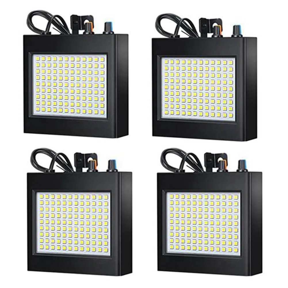 4 Luces EstroboscóPicas Blancas 108 Bombillas LED Brillantes Luces de Fiesta Luces para Sala de Fiestas Escenario Baile CumpleañOs DJ Bar Show Enchufe de la UE