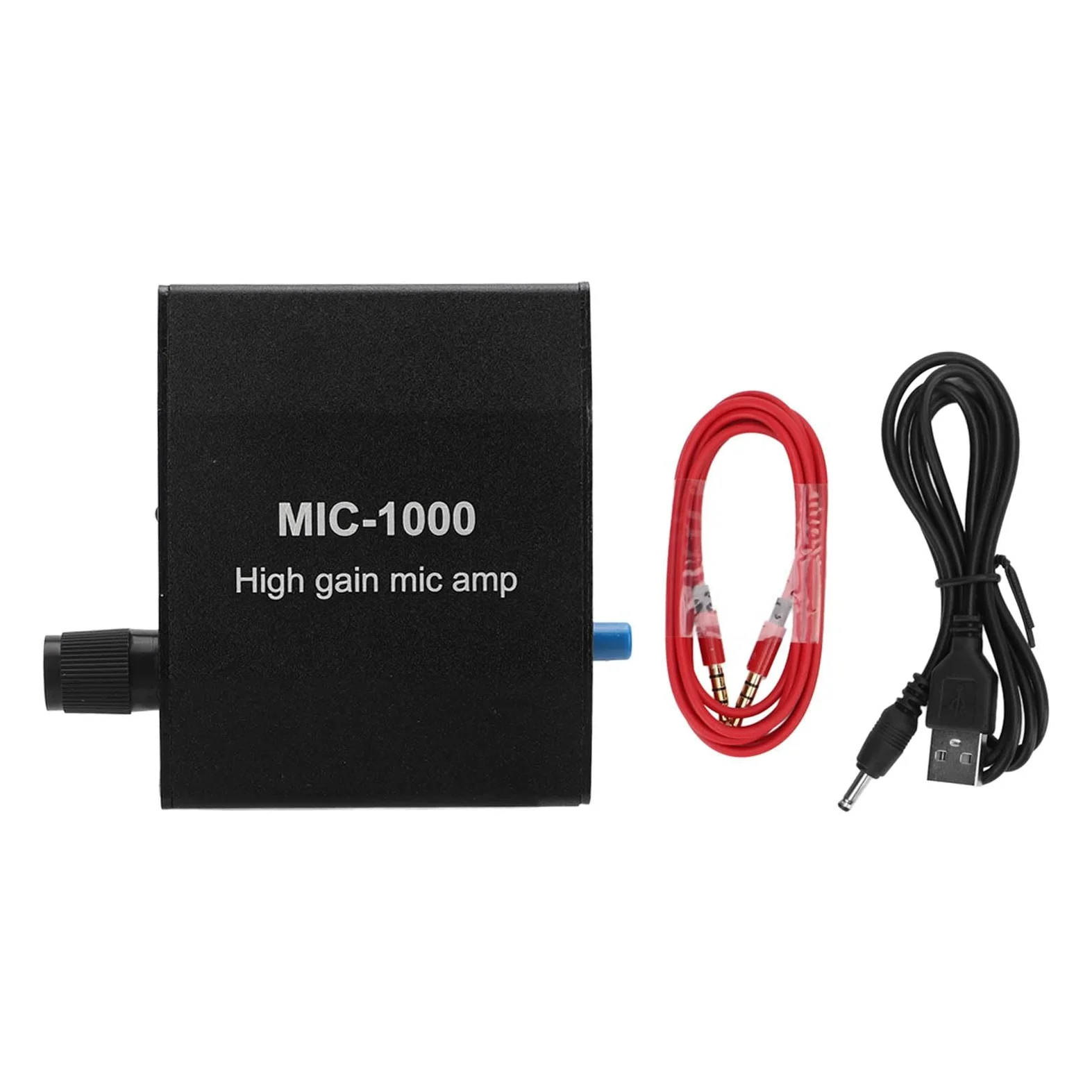 Preamplificador de Micrófono con Amplificador de Audio Kit de Amplificación para Micrófono Ganancia Alta Accesorios para Grabación Estudio y Transmisión en Vivo