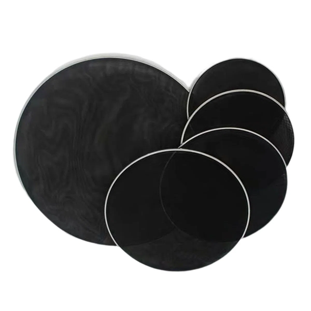 Juego de 5 Parches para Bombo, Piel para Tambor, Práctica Silenciosa, Reduce El Volumen, Parche de Tambor Silencioso Profesional para Niños, Baterista, 10 12 14 16 20 pulgadas