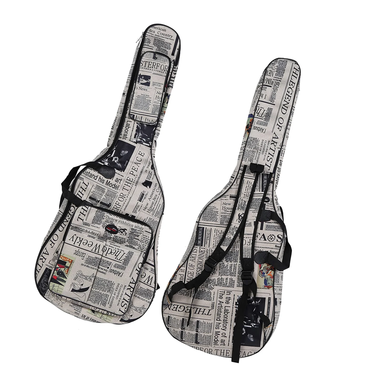 Bolsa de Tela Oxford 600D Resistente al Agua, Funda de Transporte para Guitarra acústica con Correas de Hombro Ajustables, Estilo Mochila, Acolchada para Guitarras de 41 Pulgadas (40 en)