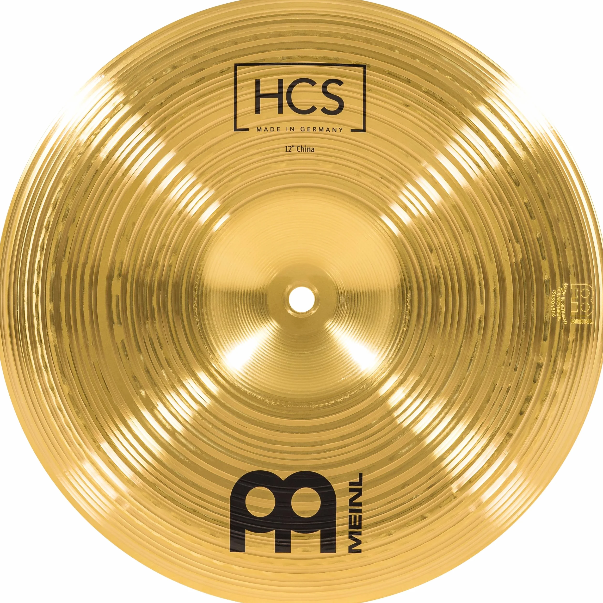 Meinl Cymbals HCS Plato China de 12 pulgadas (30,48cm) Platillos de Batería – Latón, Acabado Tradicional (HCS12CH)