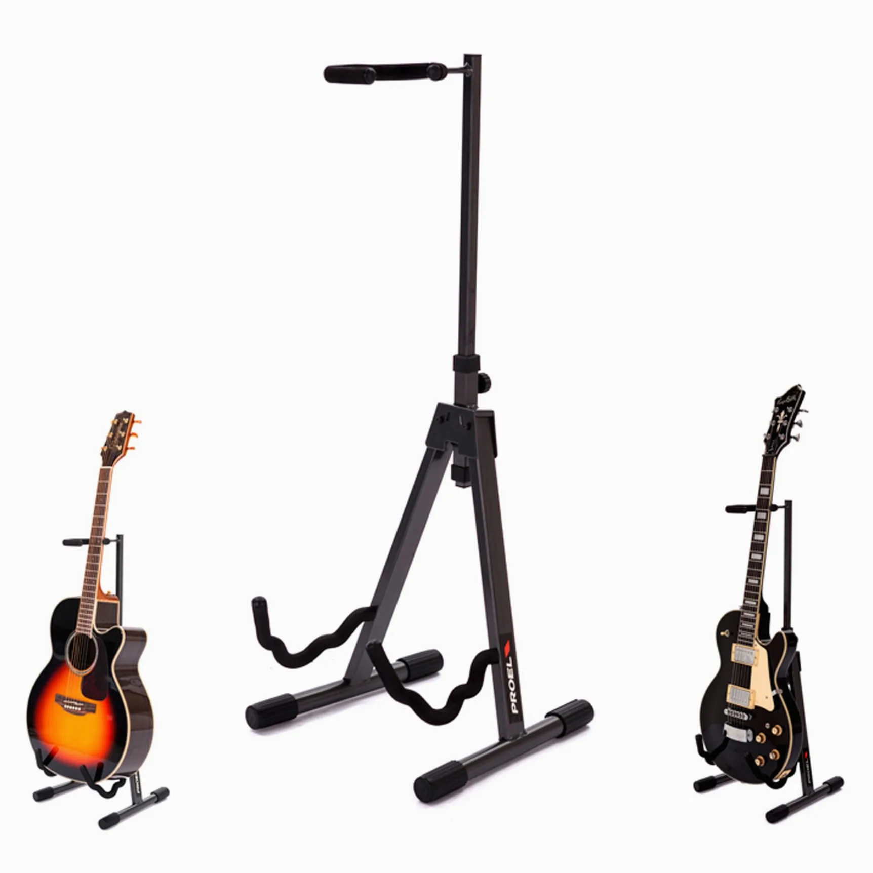 PROEL FC720 - Soporte universal para bajo, guitarra eléctrica, guitarra clásica y acústica con brazos universales