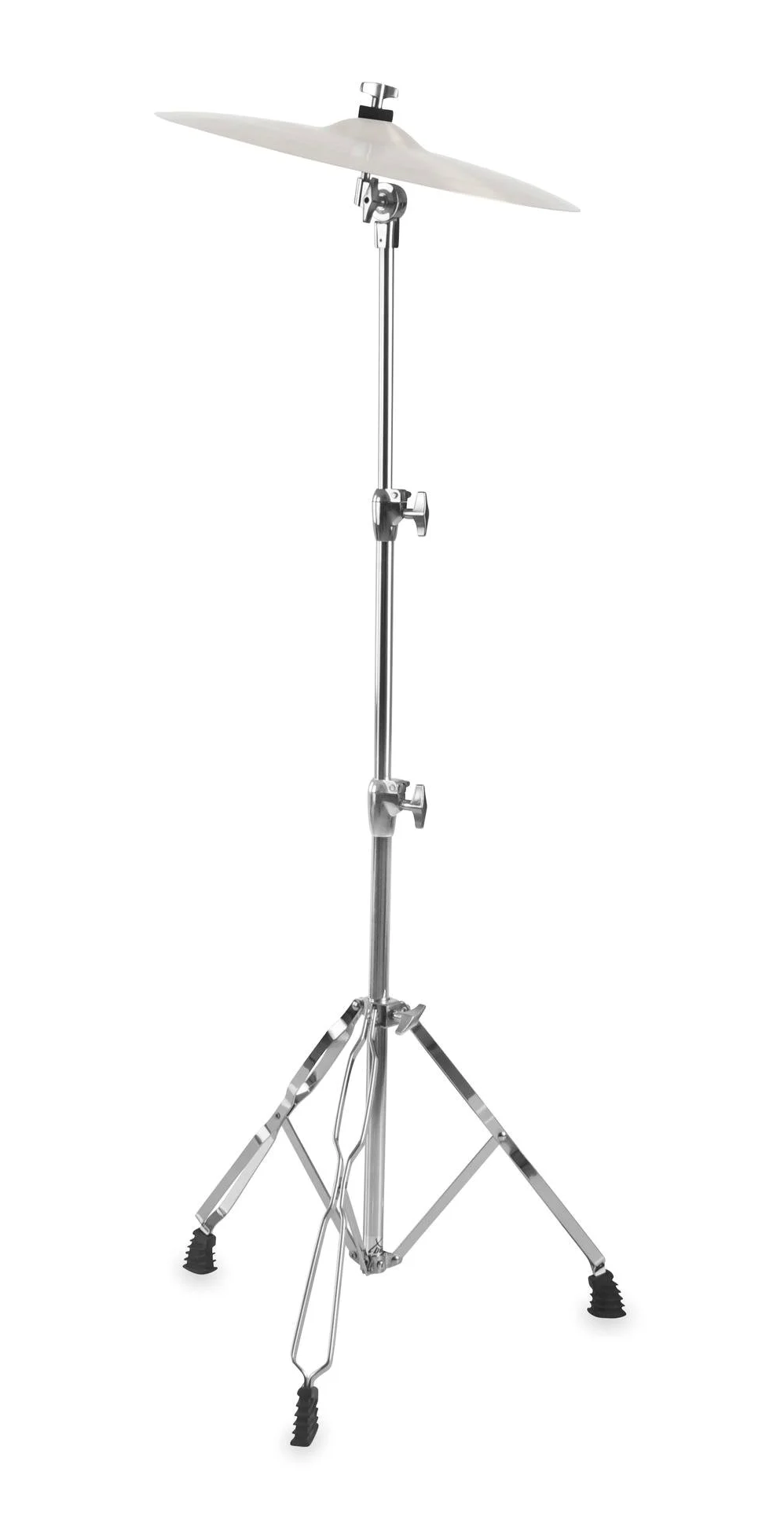 Soporte De Platillos XDrum Semi - Ajustable En Altura De 70 A 140 Cm - Práctico Sistema Memory Lock - Doble Refuerzo Y Estable - Plateado