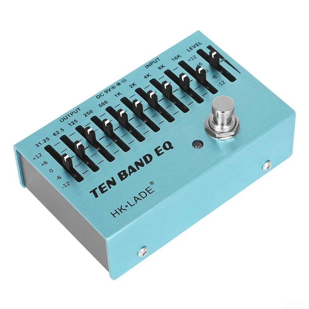Pedal de ecualización de 10 bandas de control preciso para bajo de guitarra, True Bypass, diseño portátil
