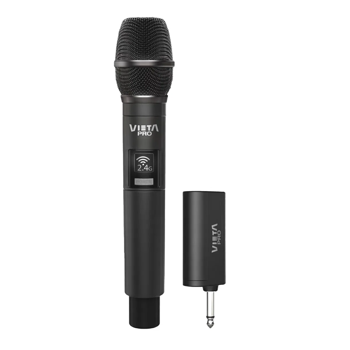 Vieta Pro Micrófono inalámbrico, Party Mic, Conector USB-C, 6.5 mm Mono Jack, Baja interferencia y Receptor de hasta 12 Horas de duración.