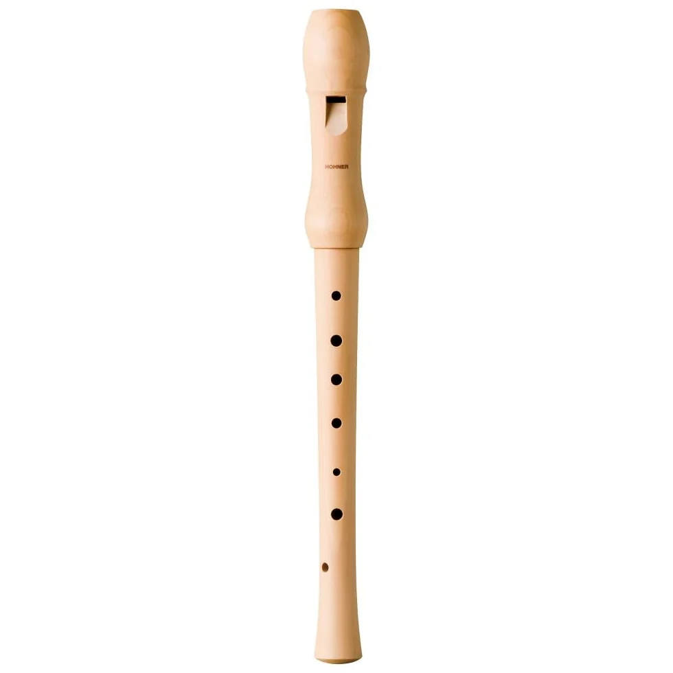 Flauta dulce soprano de madera de peral natural, alemana, 2 piezas, de la marca Hohner (9565)
