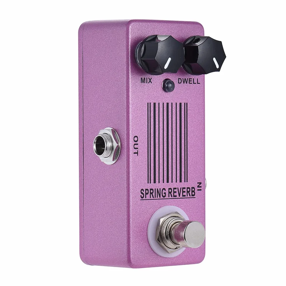 HUIOP MOSKY MP-51 Spring Reverb Mini Single Pedal de Efecto de Guitarra True Bypass,Efecto de Guitarra