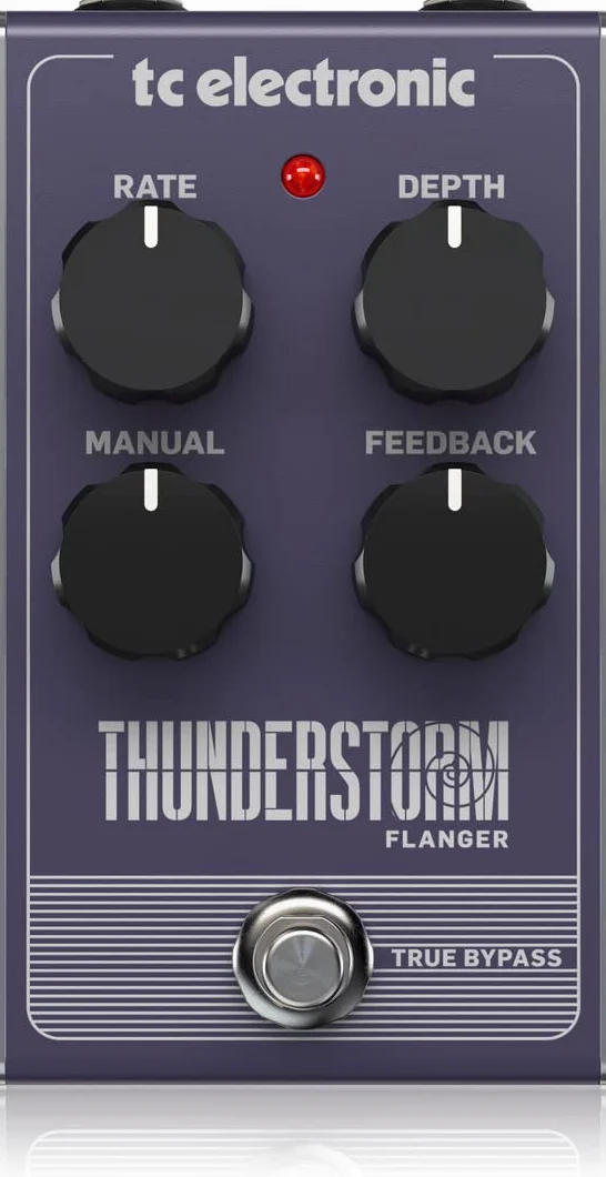 TC Electronic THUNDERSTORM FLANGER Pedal Flanger de estilo vintage con circuito de brigada de cubeta completamente analógico