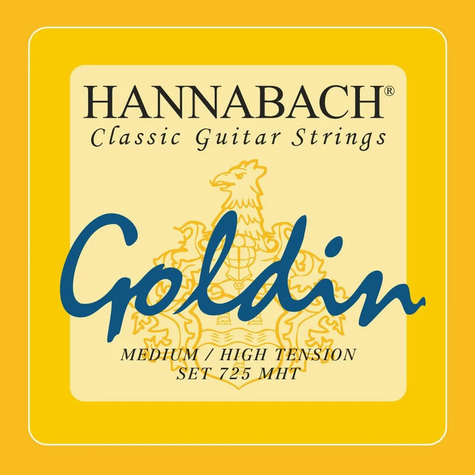 Hannabach Cuerdas de Guitarra Clásica Serie 725 Medium/High Tension Goldin/Carbon - Satz - 725MHT