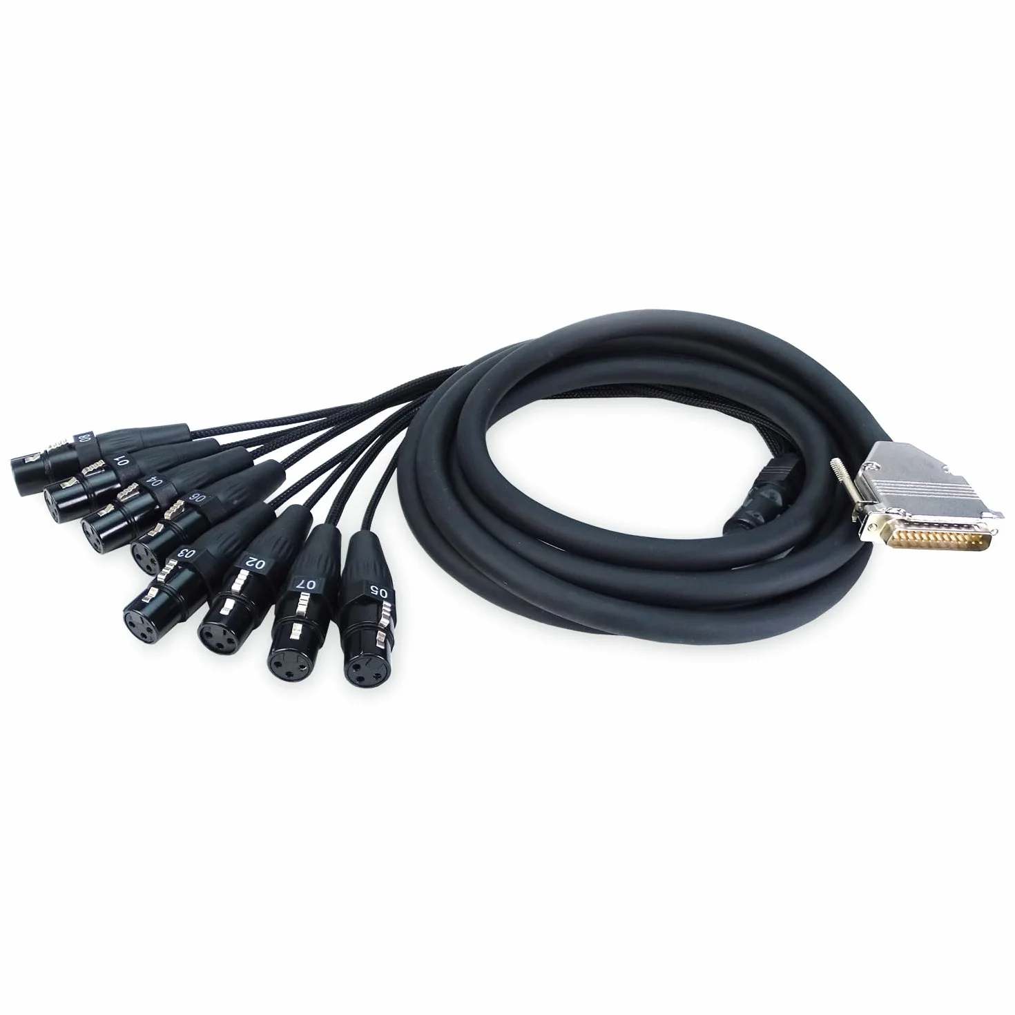 keepdrum sna55-8 Snake Sub-D DB-25 - Cable multinúcleo a 8 conectores XLR hembra (3 m)