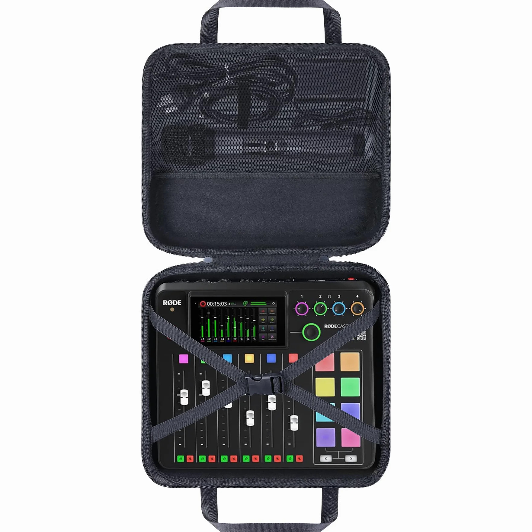 Khanka Estuche rígido de Transporte Compatible con producción Todo en uno RØDECaster Pro II, Funda Protectora de Viaje para Almacenamiento para RØDE Caster Pro II (Solo Estuche)