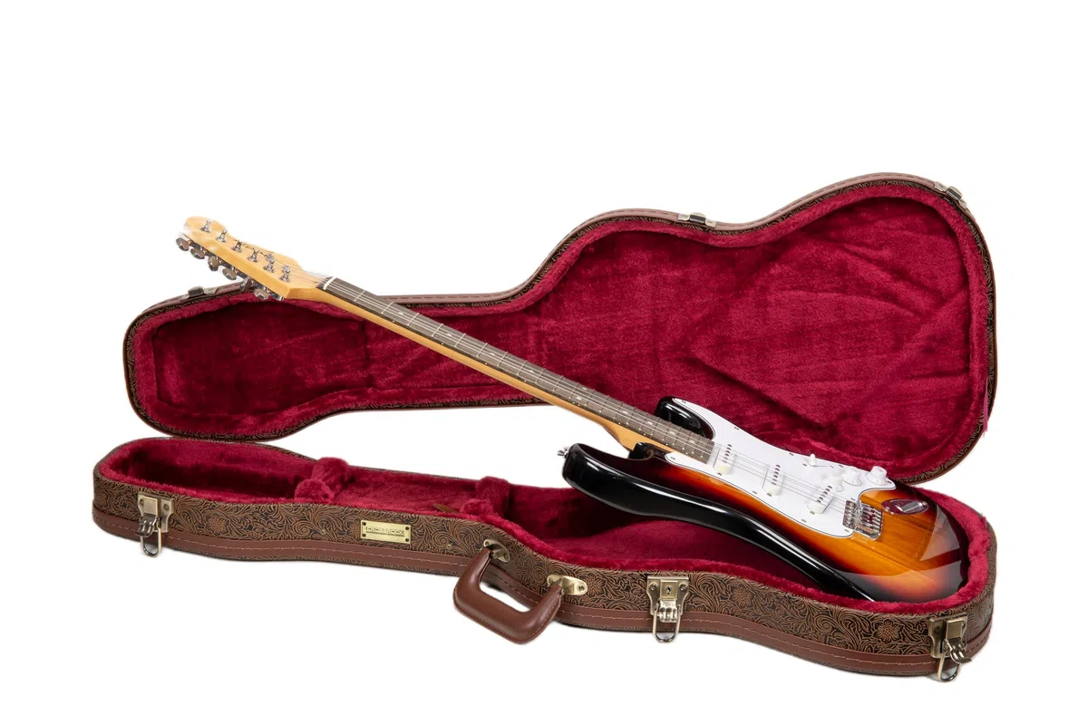 Crossrock, Blossom Brown, ST E-Gitarre (konturiert), Guitarra eléctrica ST (contorneada)