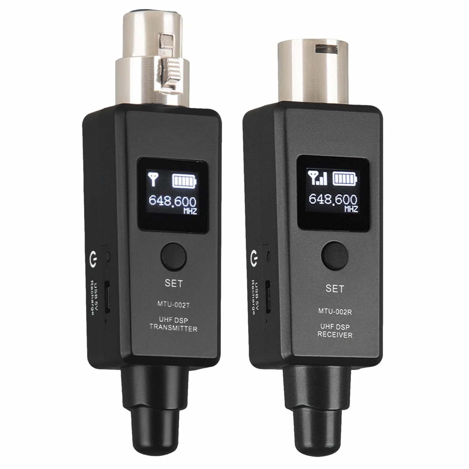 Transmisor y receptor para micrófono inalámbrico, micrófono recargable inalámbrico, adaptador de micrófono para micrófono dinámico, mezclador de audio, PA, cámara